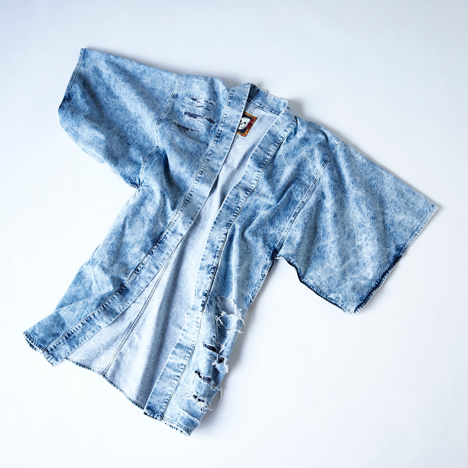 ケミカルダメージHAORI|デニム着物|羽織 *完売次第販売終了