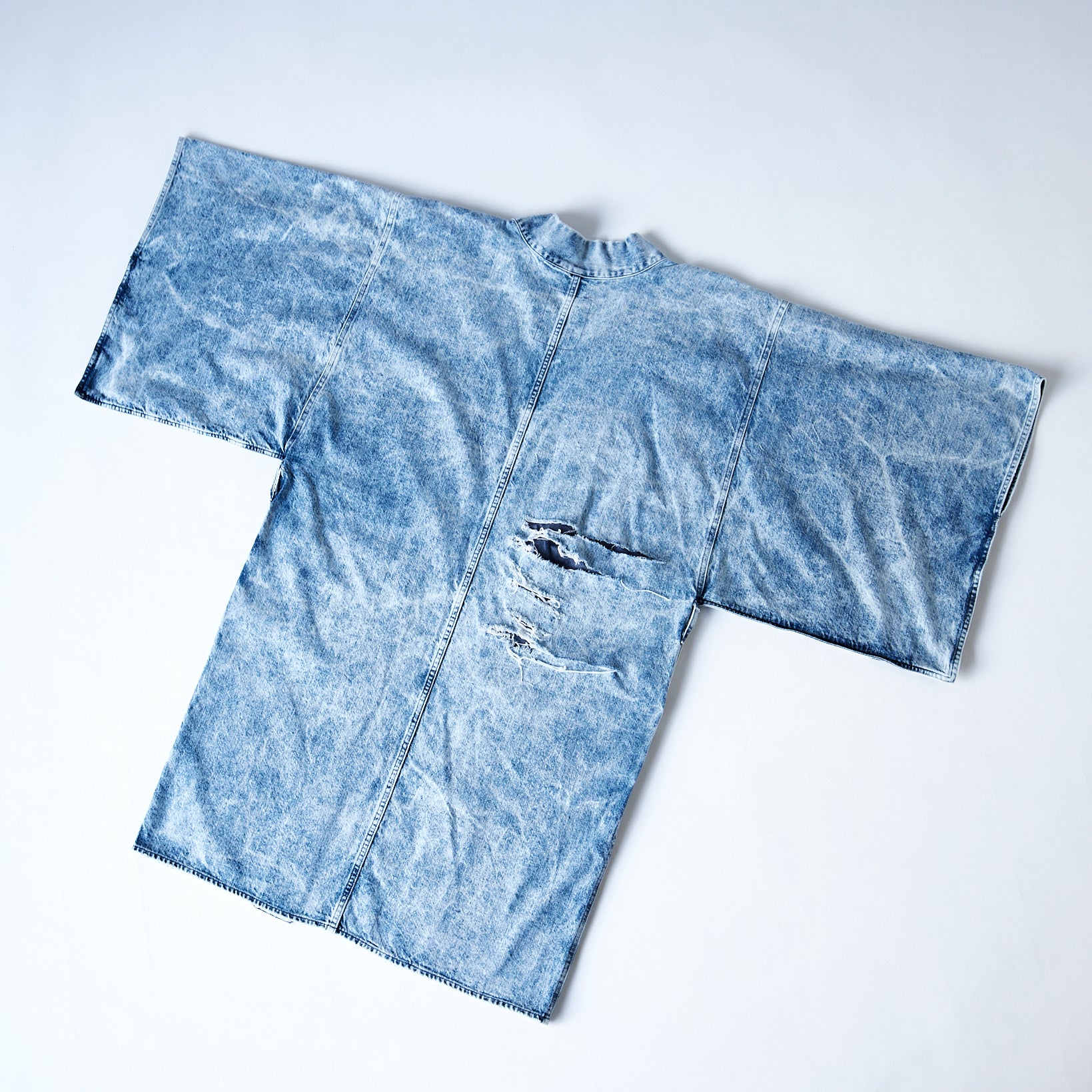 ケミカルダメージHAORI|デニム着物|羽織 *完売次第販売終了