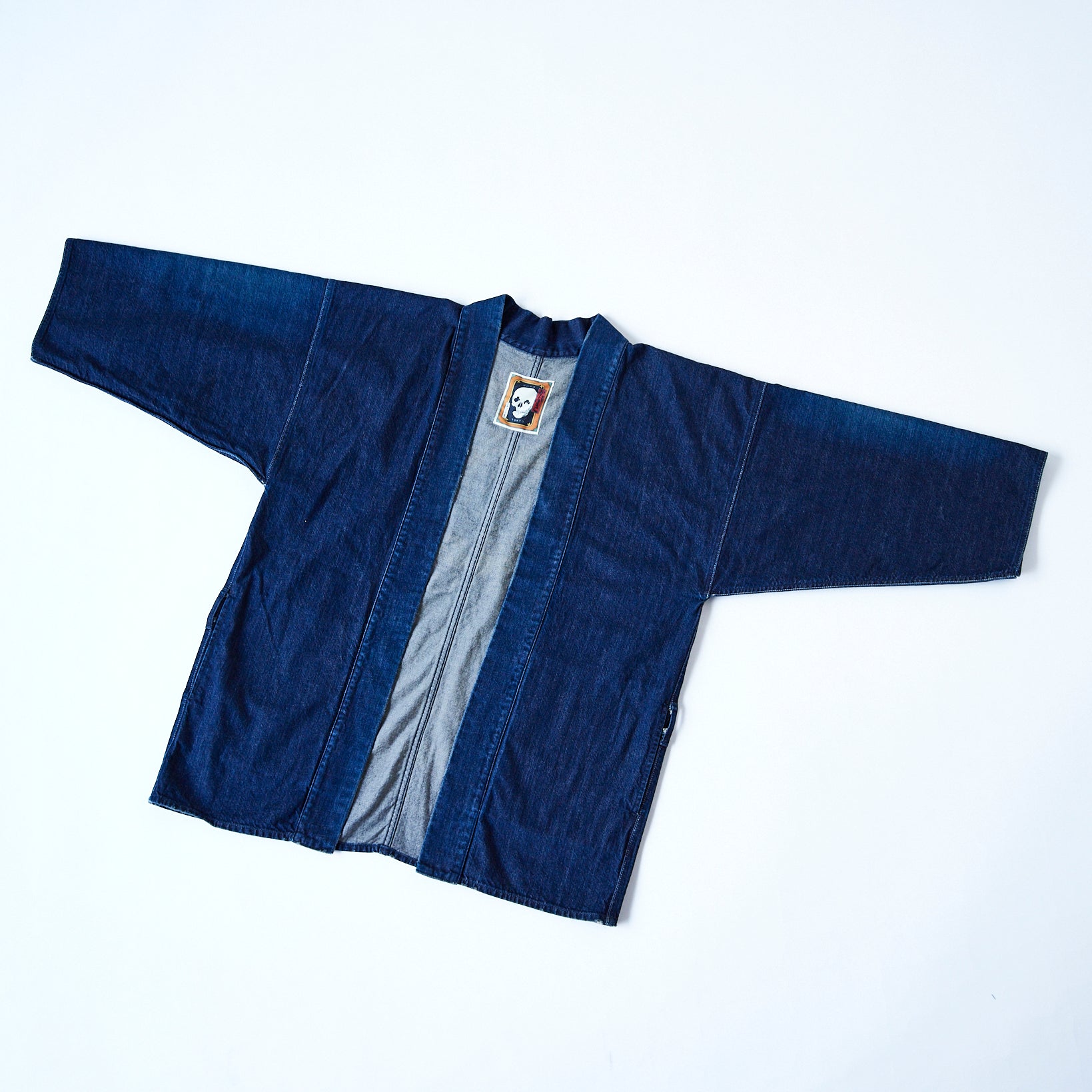 大紋 月と蝙蝠 HAORI|デニム着物|羽織 *完売次第販売終了