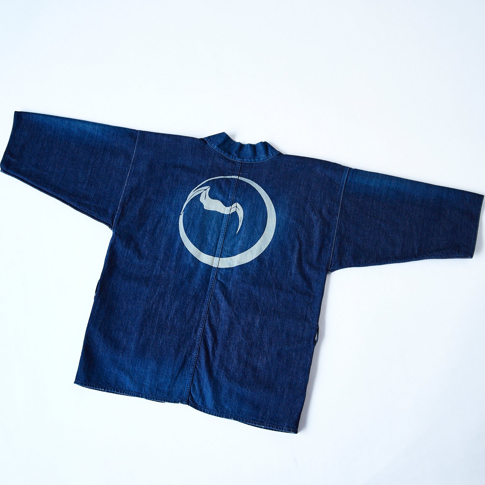 大紋 月と蝙蝠 HAORI|デニム着物|羽織 *完売次第販売終了