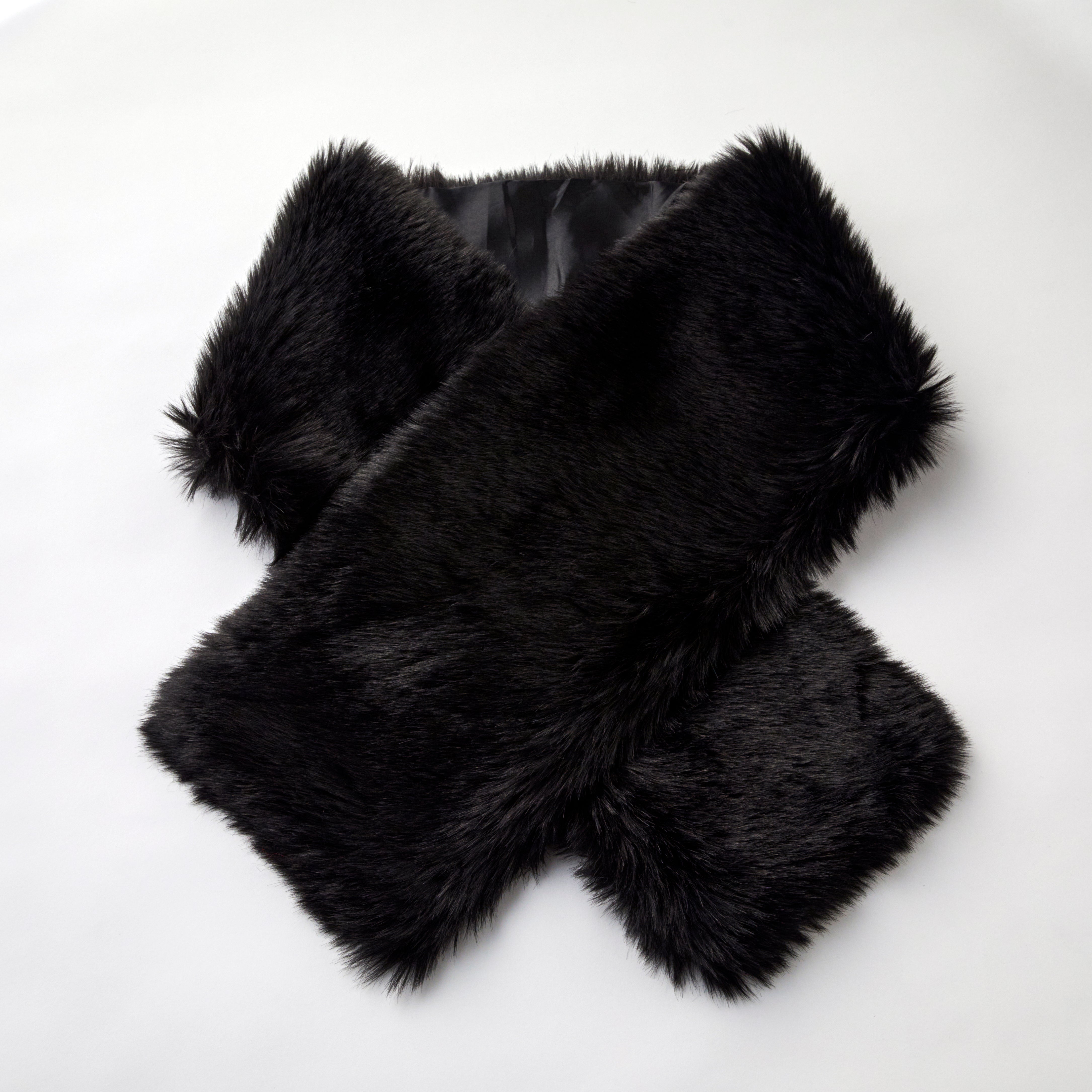 ショール|エコファー ブラック|burself