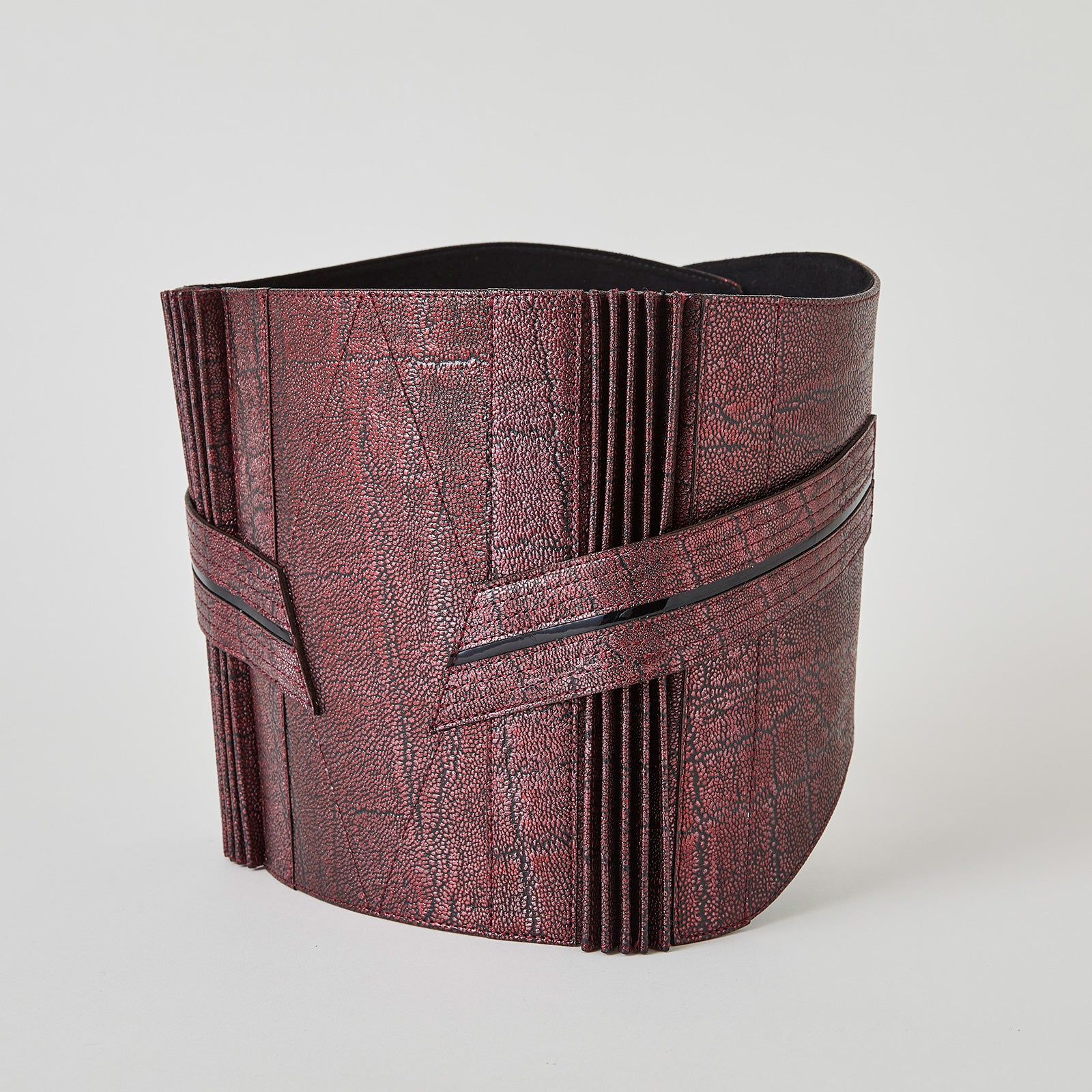 帯ベルト|象 赤 Mサイズ|KAPUKI|レザー