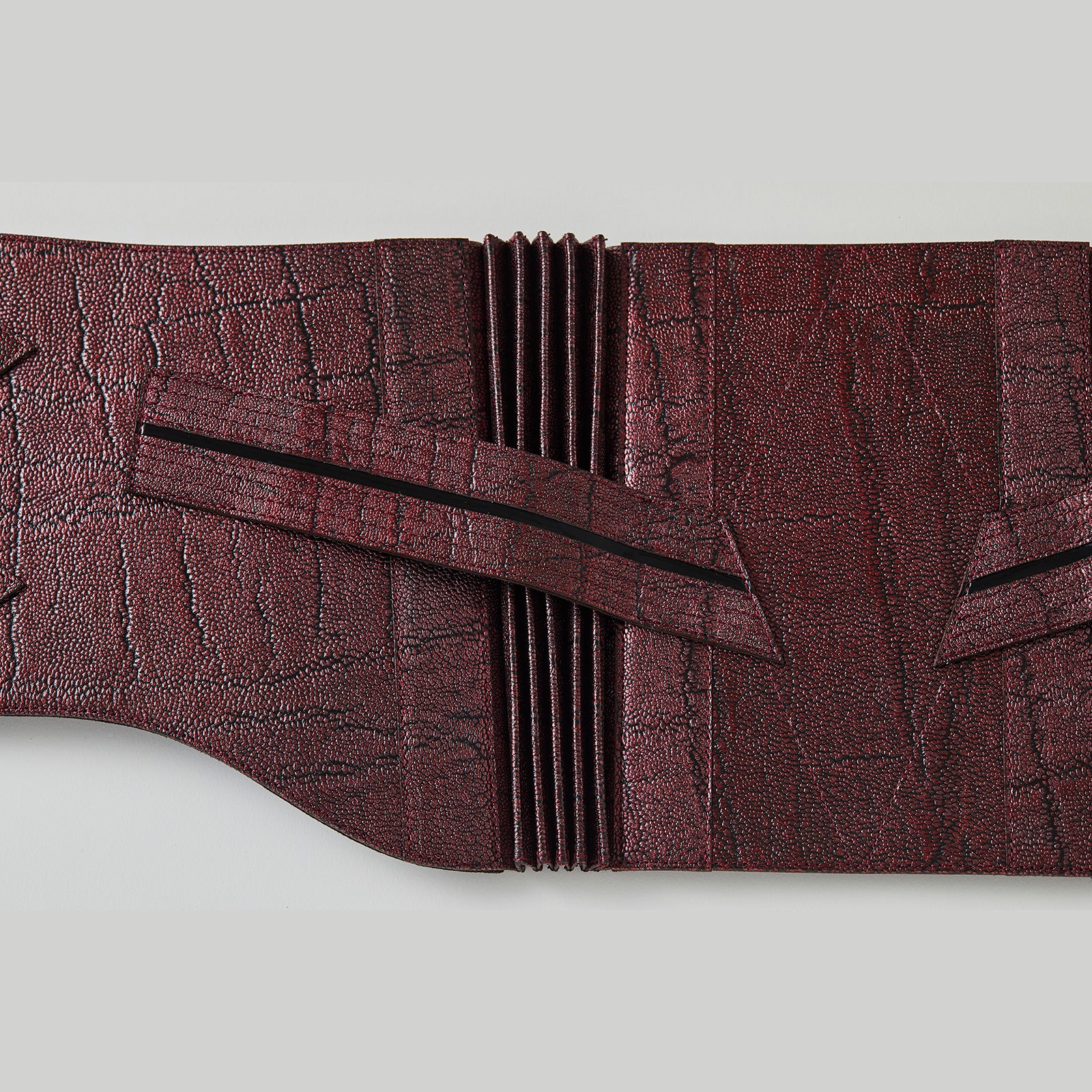 帯ベルト|象 赤 Mサイズ|KAPUKI|レザー