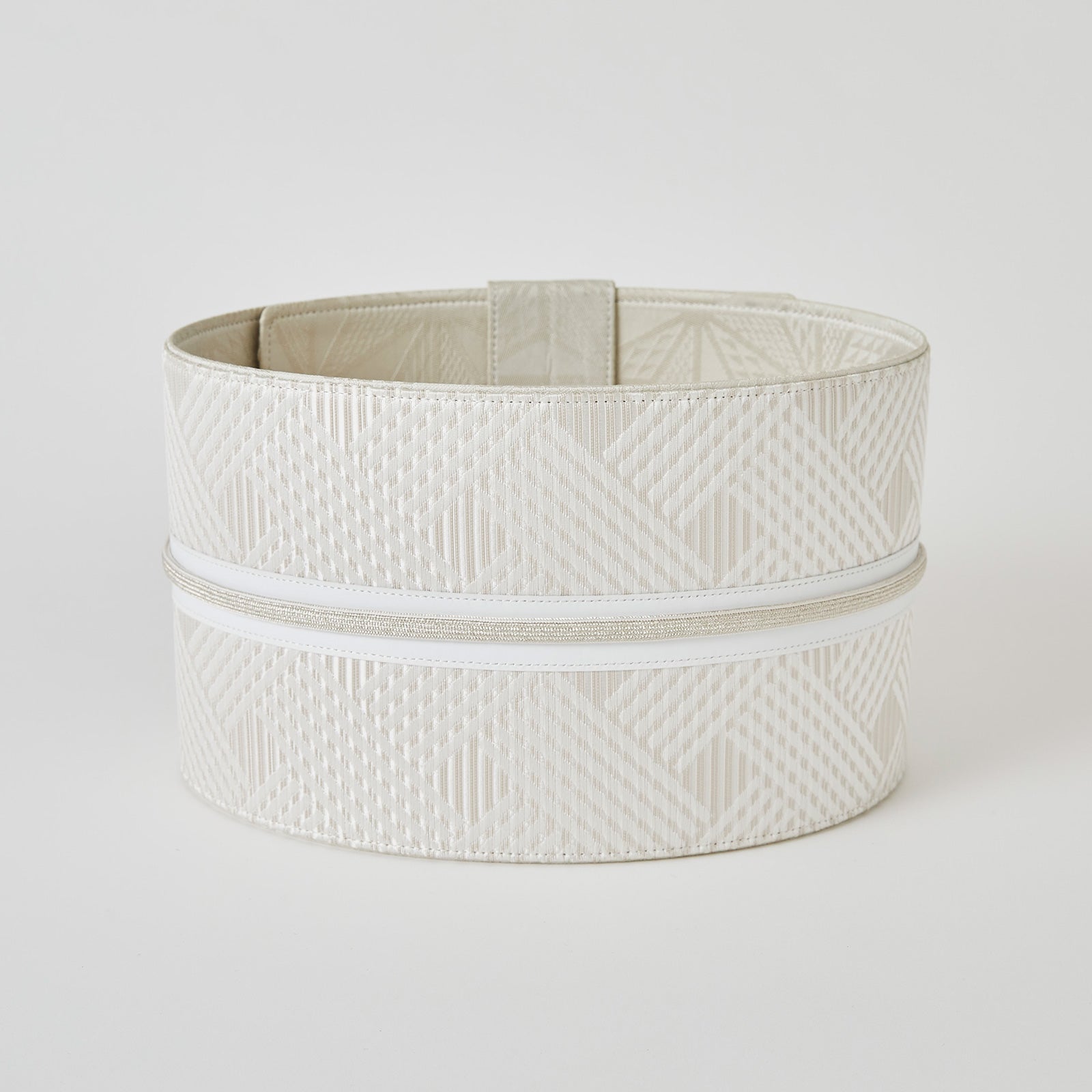 Diagonal check: Obi belt | Hakata weave | Pure silk
