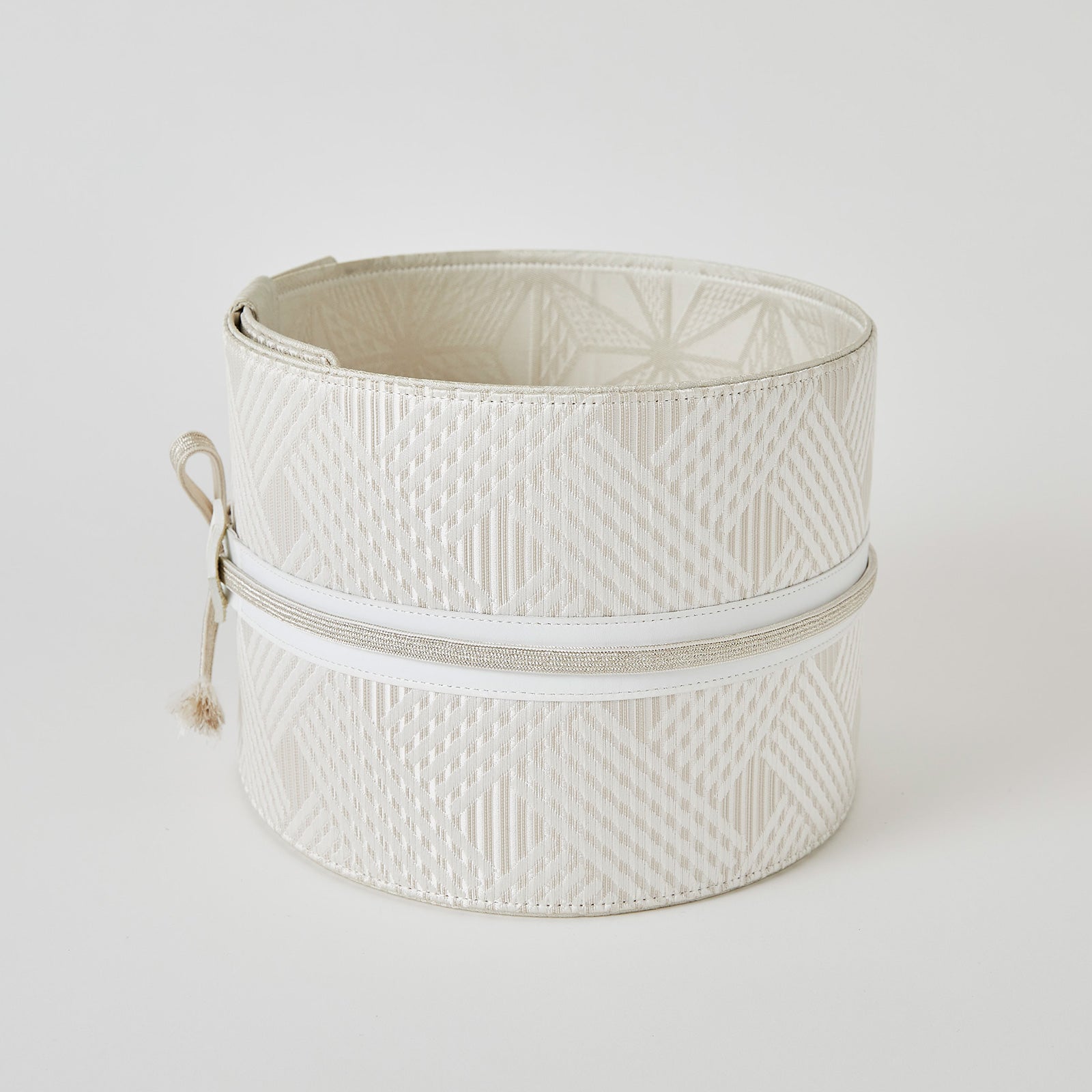 Diagonal check: Obi belt | Hakata weave | Pure silk