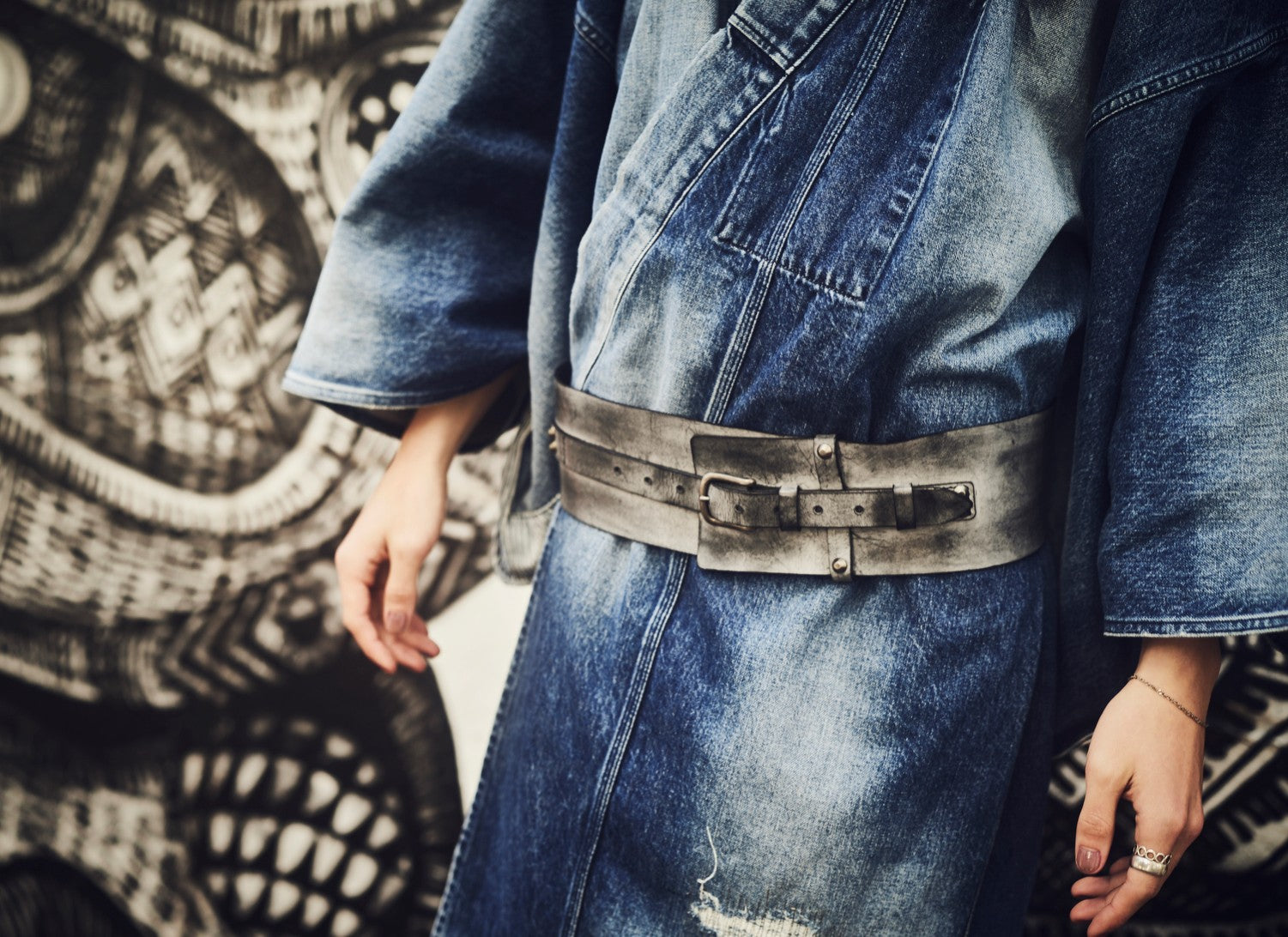 帯ベルト|エイジングレザー ナチュラル|Lサイズ|メンズ|KAPUKI *完売次第販売終了