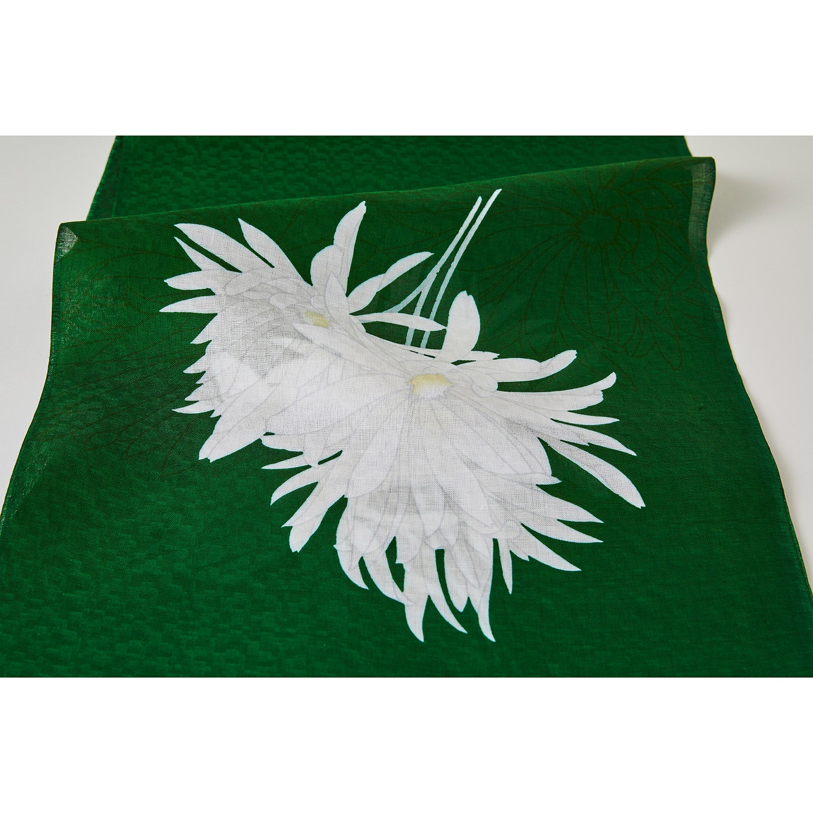 Moonlight Ranka Green KAPUKI special order fabric (Komutaya Genbei): Yukata