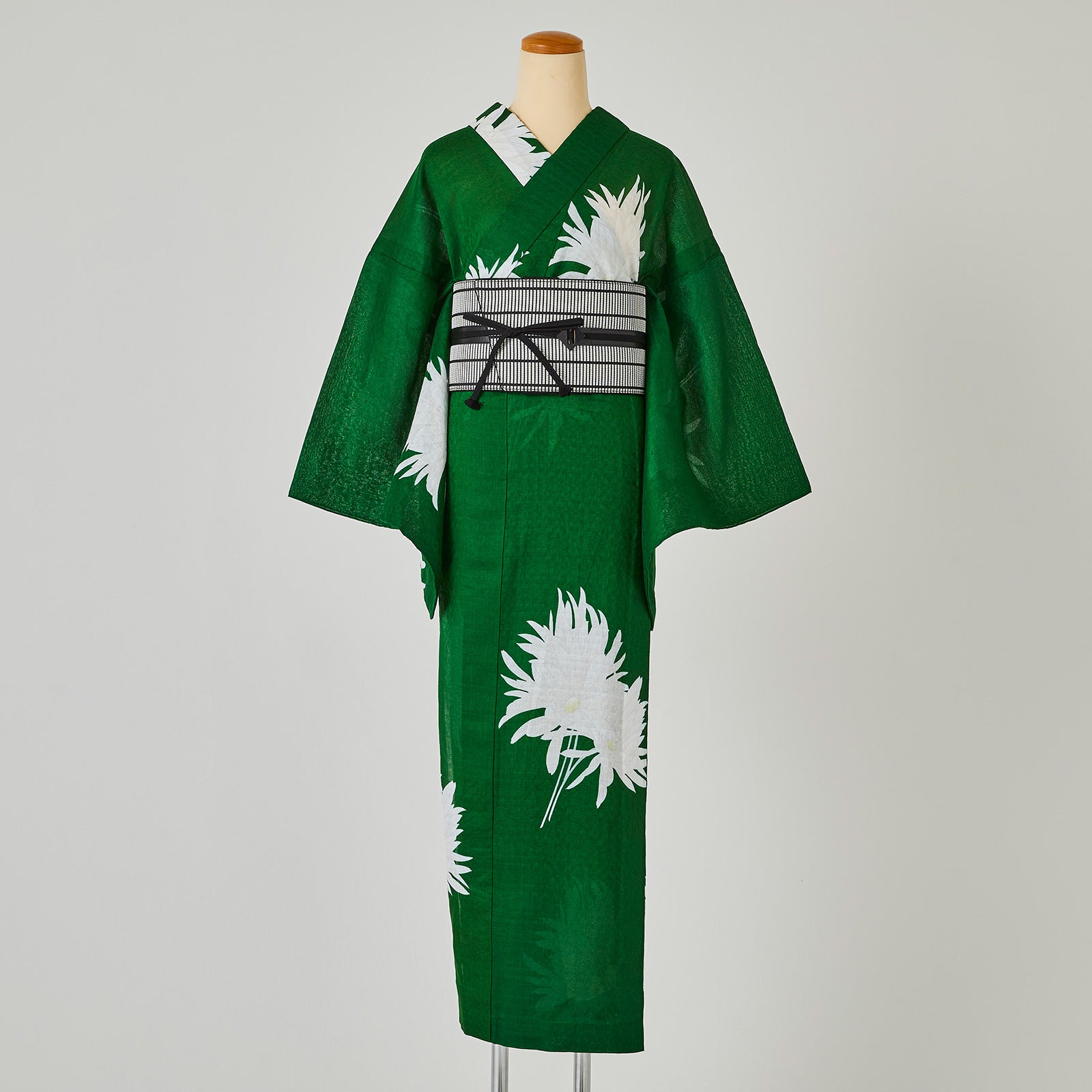 Moonlight Ranka Green KAPUKI special order fabric (Komutaya Genbei): Yukata