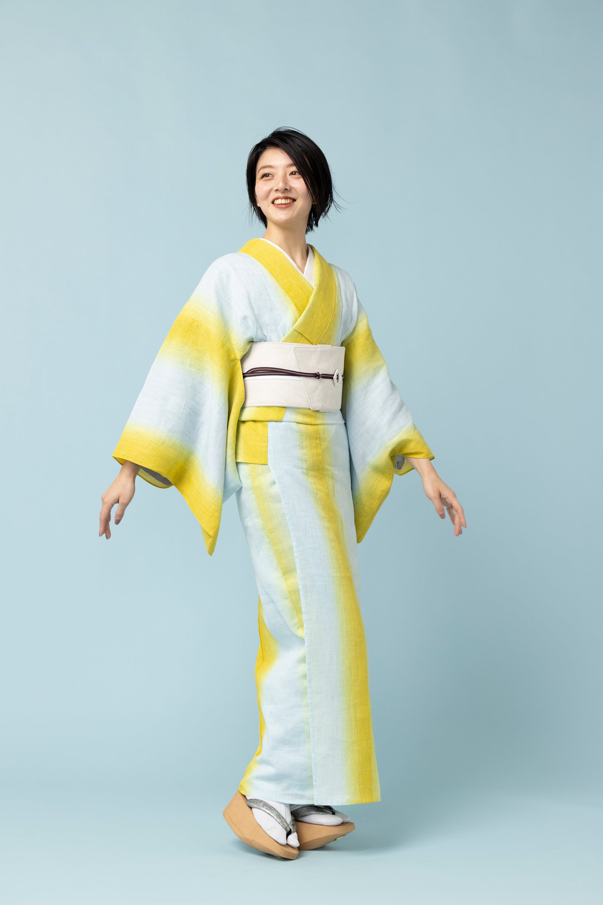 White banana: Obi belt | Nishijin weave | Pure silk
