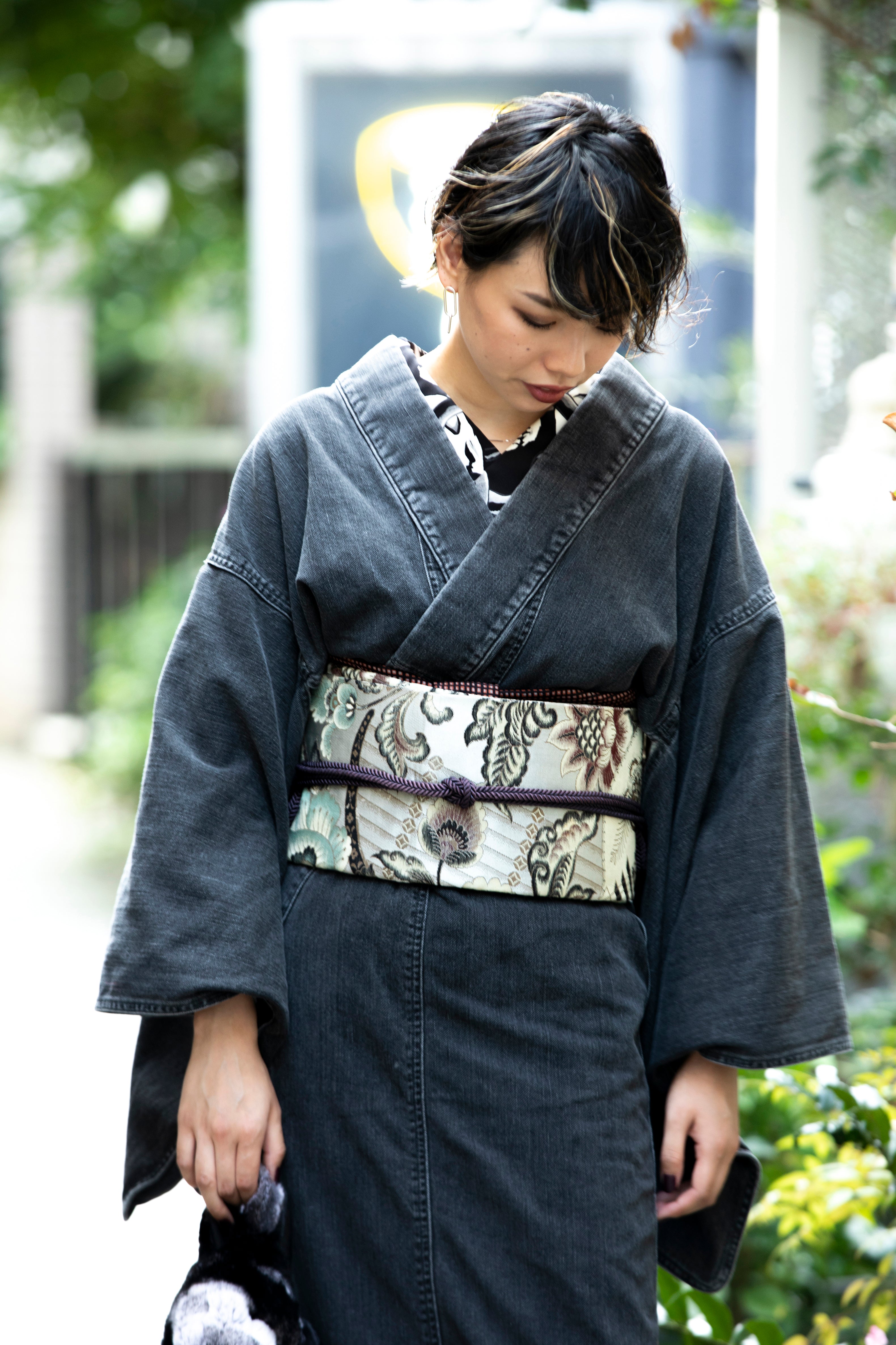 Denim Kimono | Gray | Women's | KAPUKI