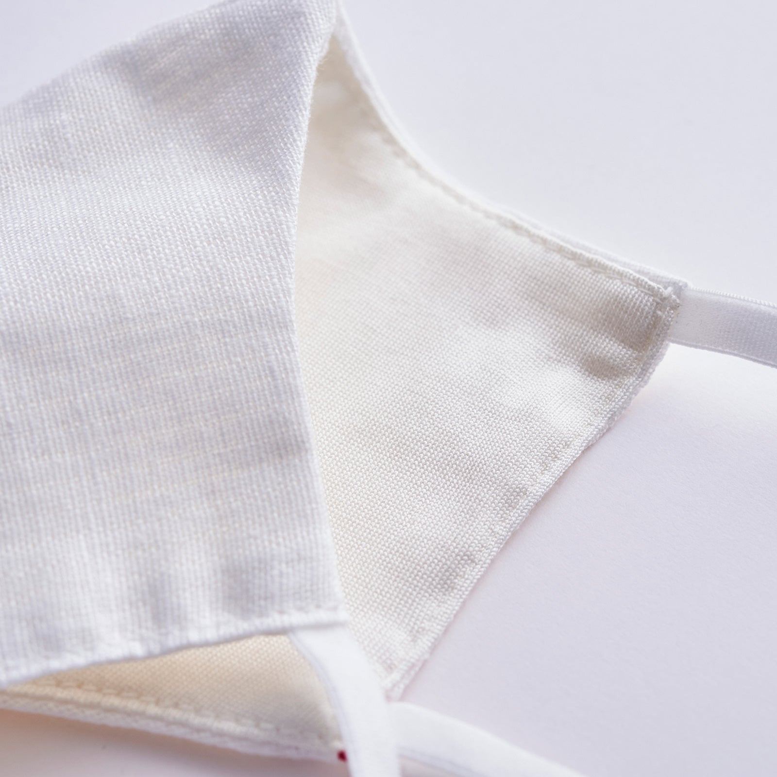 Kapuki Silk MASK "Striped White" Bamboo Cloth: Mask | Silk