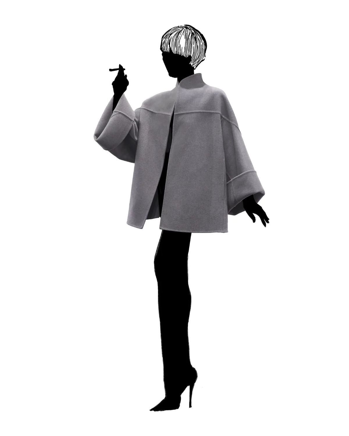 Actress Coat ANNA Black (MIMA): Coats | Outerwear