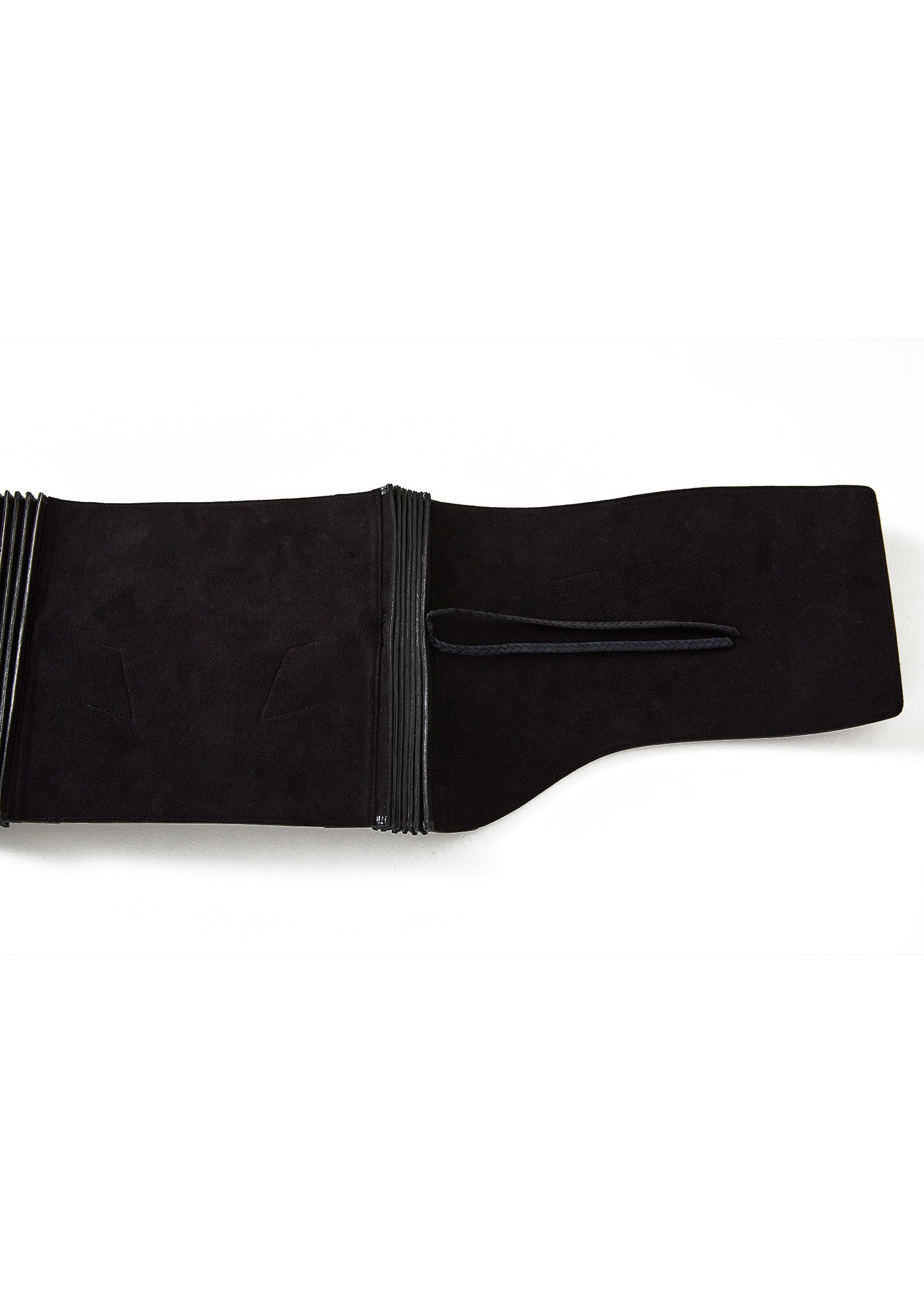 Obi belt "black" leather [ready to ship]