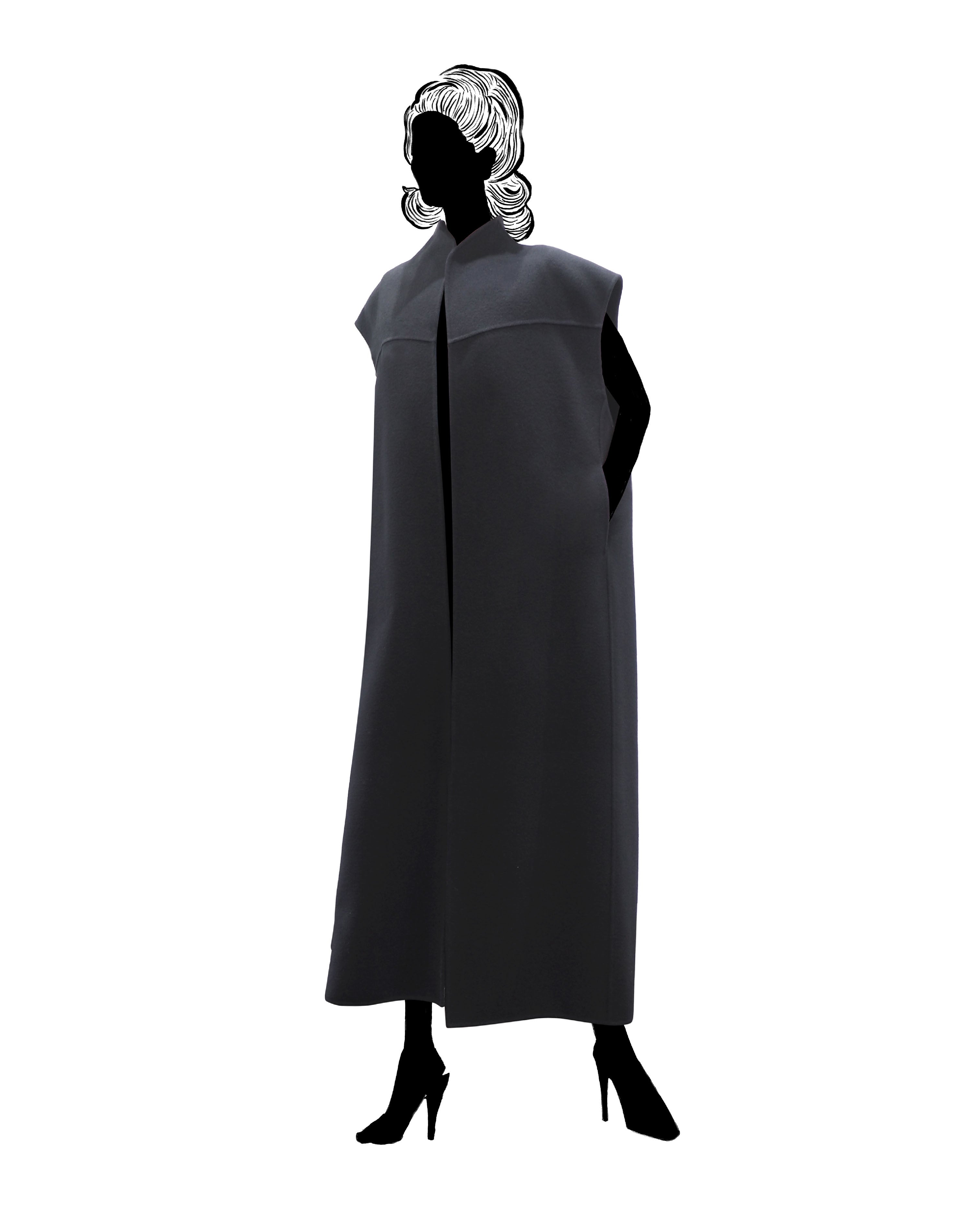 ジレ｜GILET DENEUVE｜ブラック｜MIMA