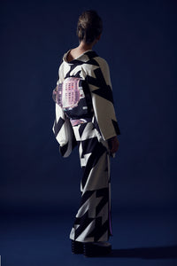 Kimono, small pattern, sash, KAPUKI original “Nishioka Chidori”