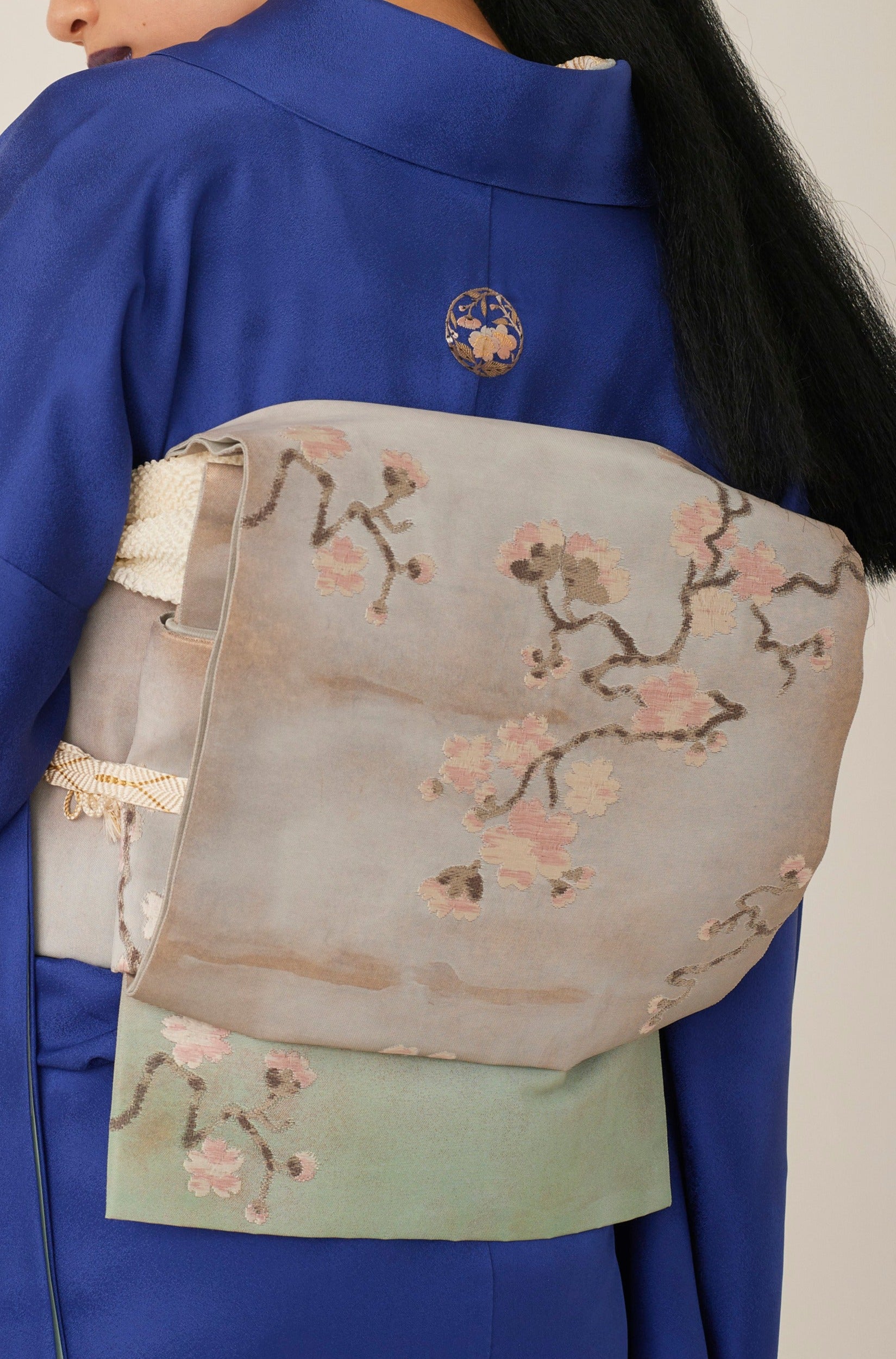 Fukuro Obi "Somegoromo Sakura" by Kondaya Genbei: Pure silk | Silver foil (tailoring fee included)
