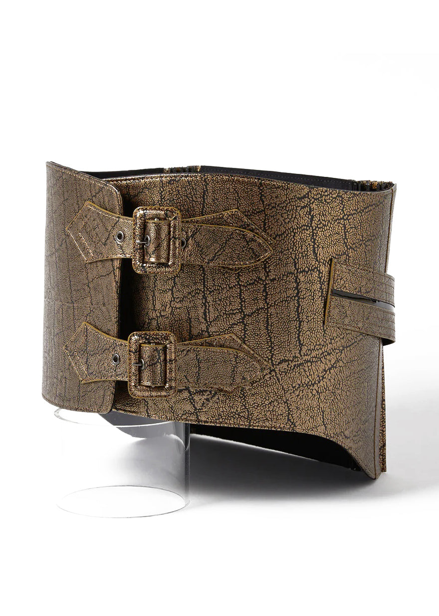 Obi belt "elephant gold" leather