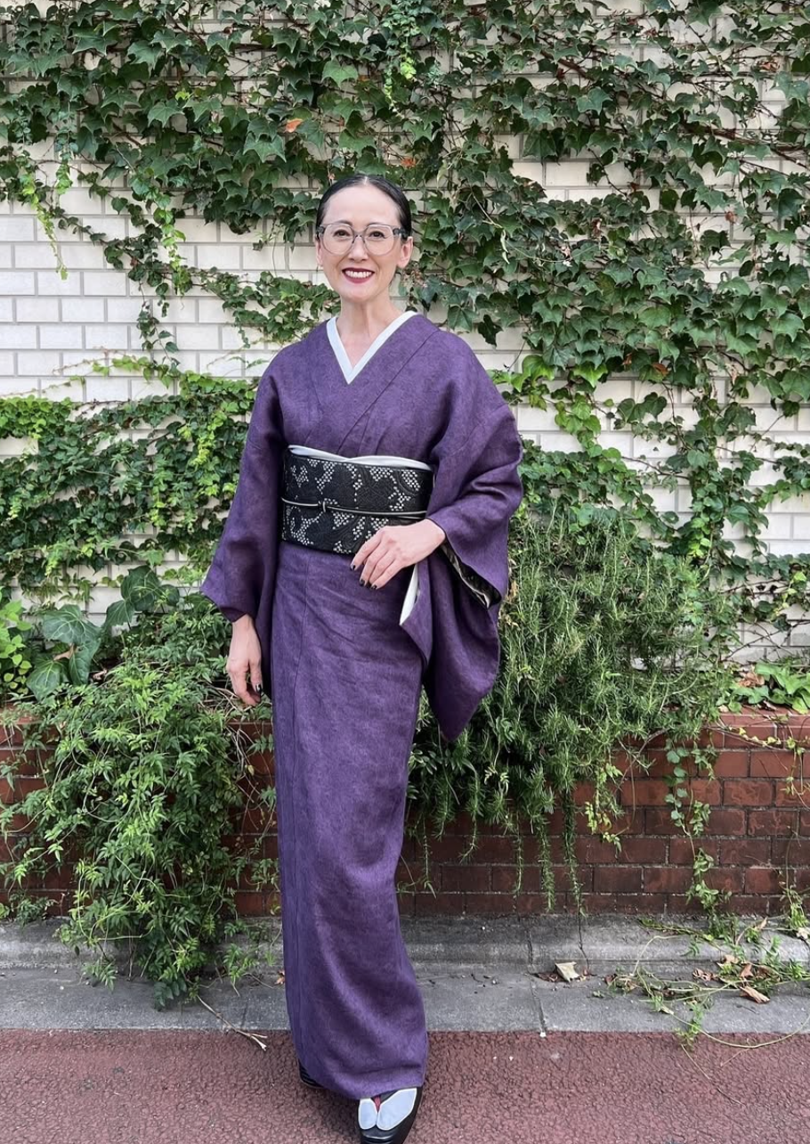 Swirl pattern purple (Komutaya Genbei): Asayome | Kimono