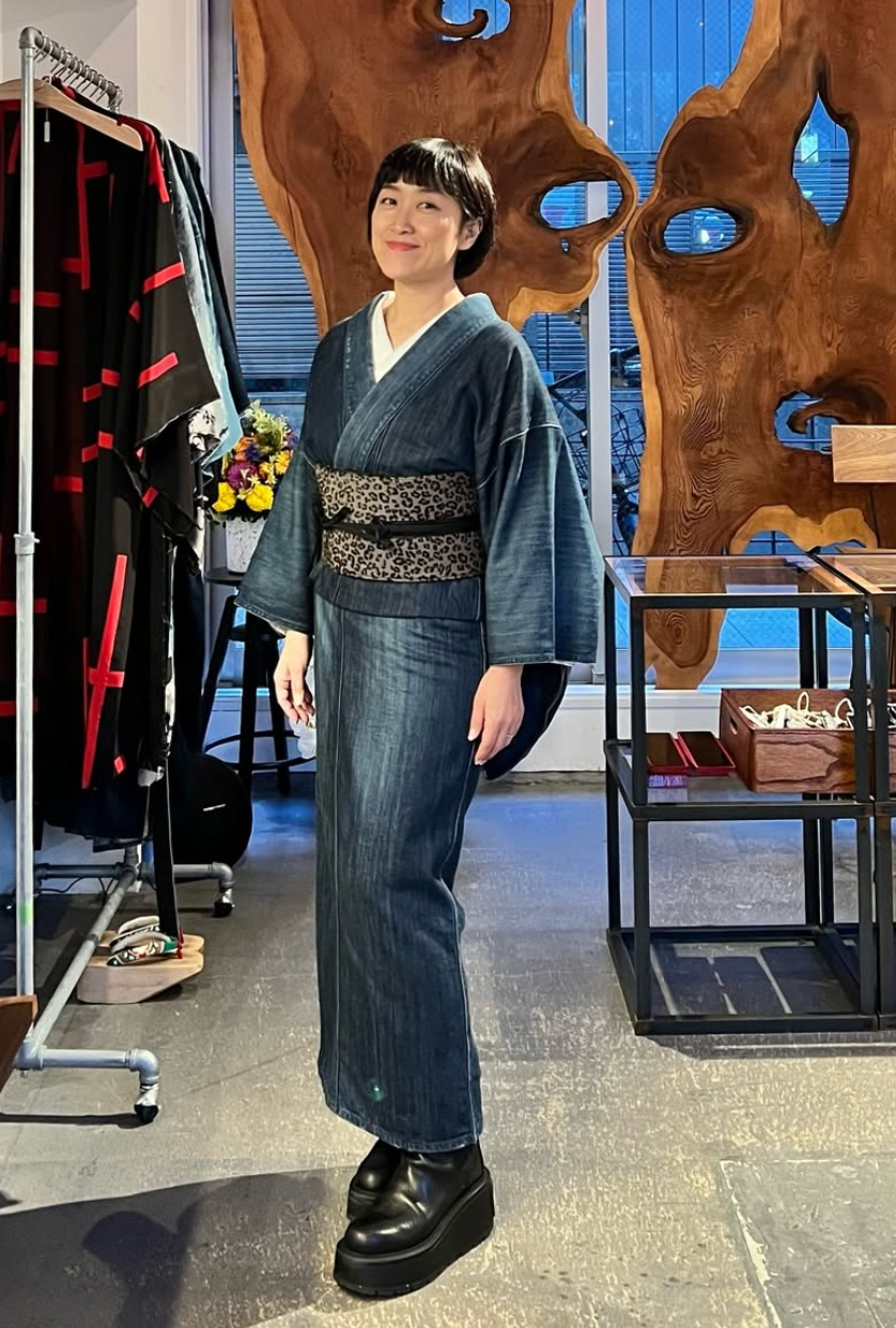 [Made to Order] Leopard: Obi Belt | Pig Leather