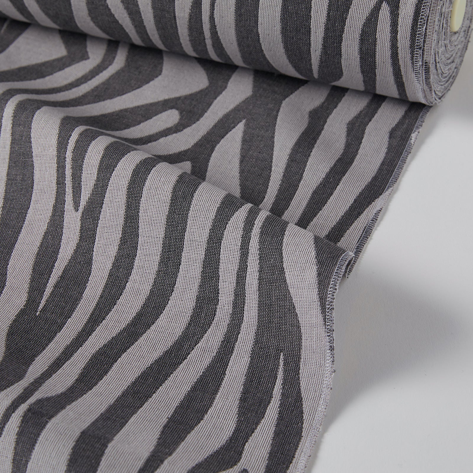 Zebra Gray: Rice Ori Komon | Cotton | Kimono | Single Clothes