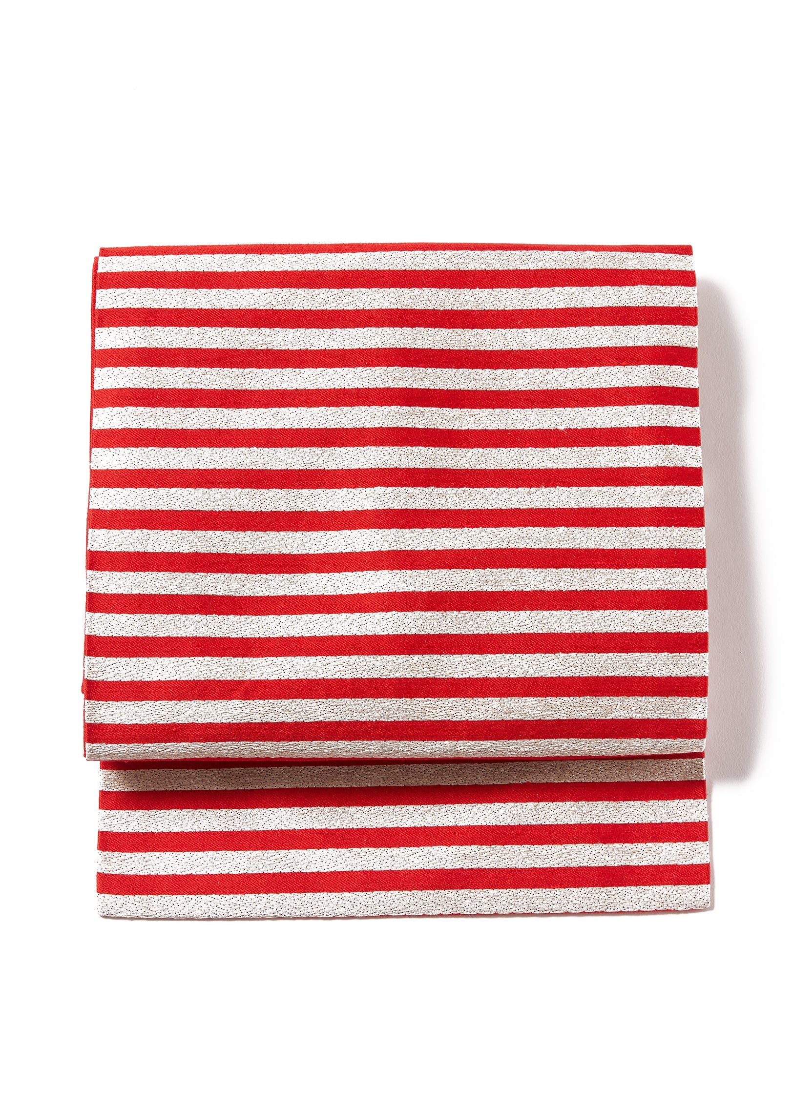 袋帯「煌紅縞」KAPUKIオリジナル アンティーク復刻柄：西陣織｜正絹（仕立て上がり）