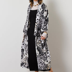 Yukata Hondaya Genbei "Papillon Rhapsody" Gray Green