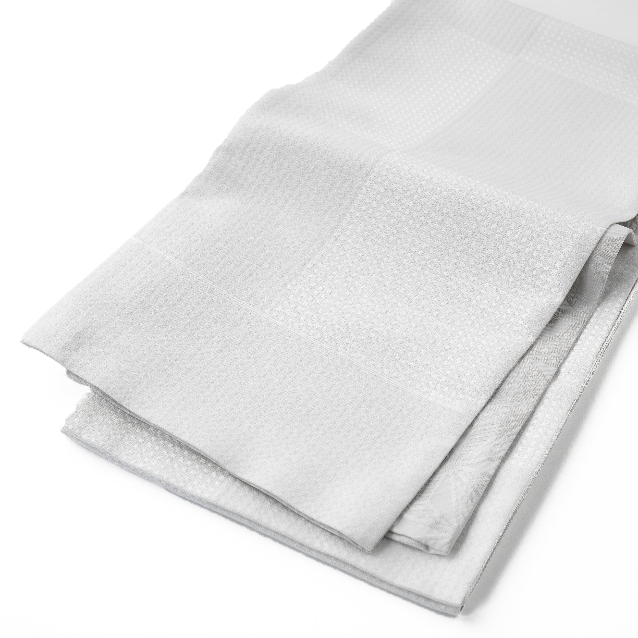 Fukuro obi "Lacquer checkered white" KAPUKI special order: Nishijin woven | Pure silk (tailoring fee included)