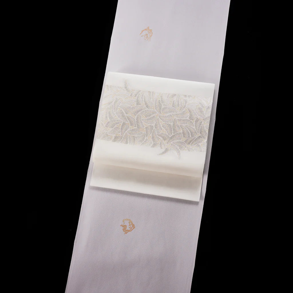 Dragon Maru (Kondaya Genbei): Small pattern | Pure silk | Silver foil | Sash