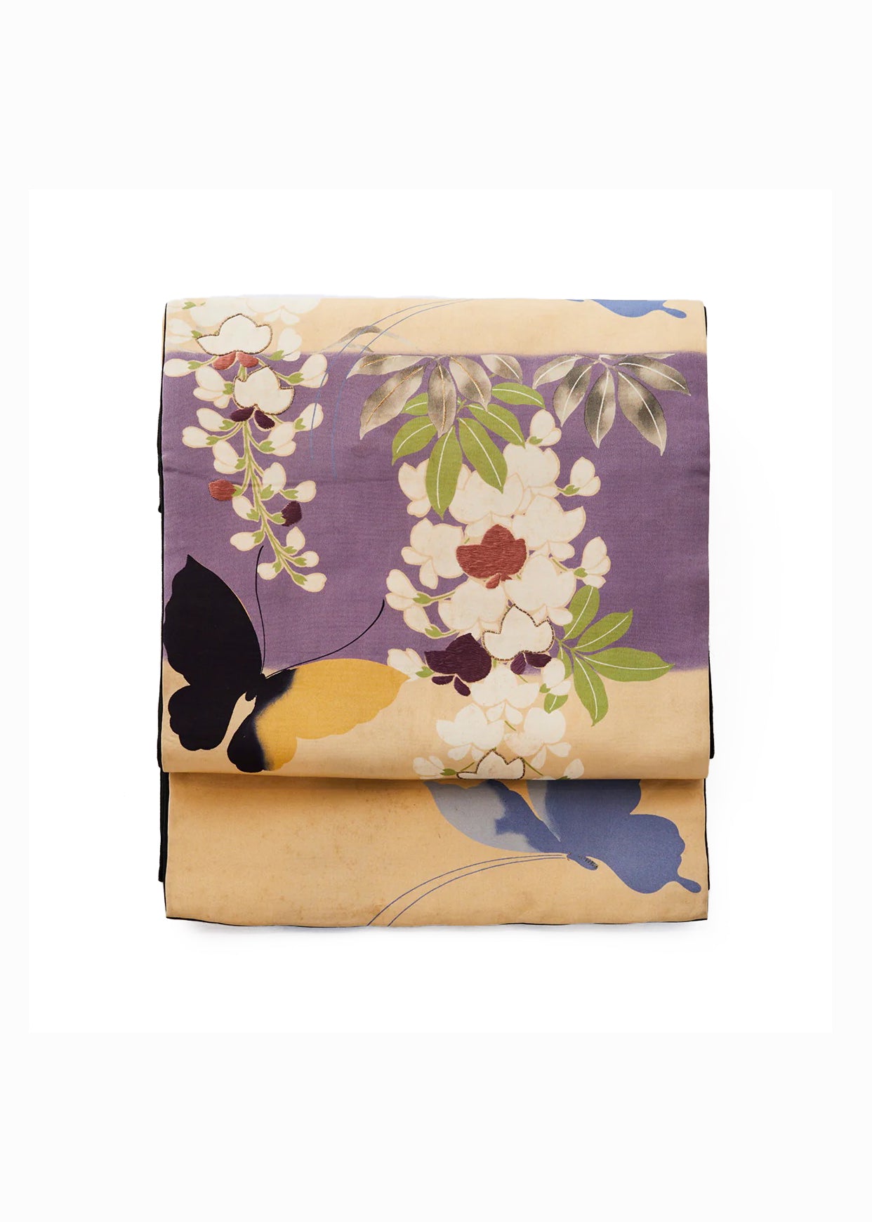 Day and Night Zone Antique "Wisteria and Butterfly" Silk