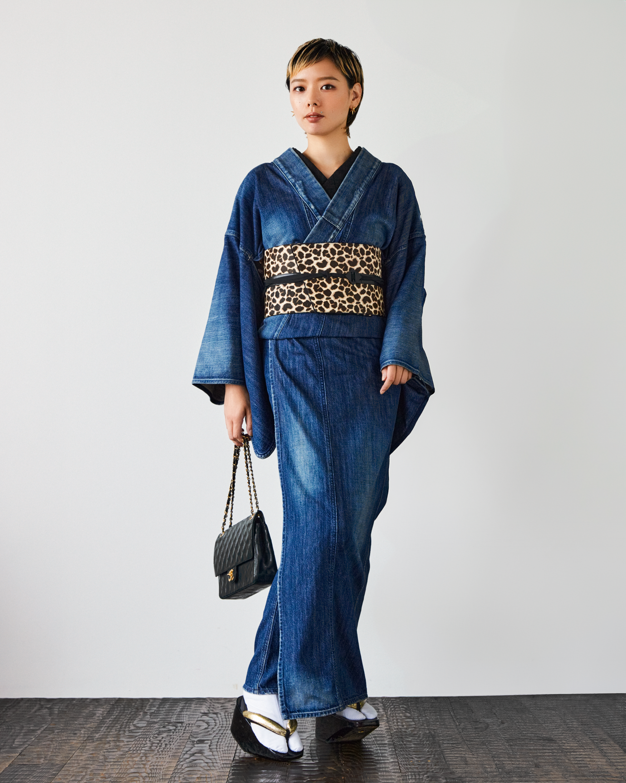 1YR Ladies: Denim Kimono KAPUKI Original