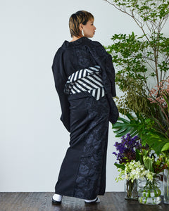 Denim Kimono Snake and Skull Women's Black