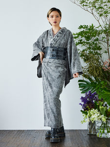 KAPUKI original denim kimono black chemical