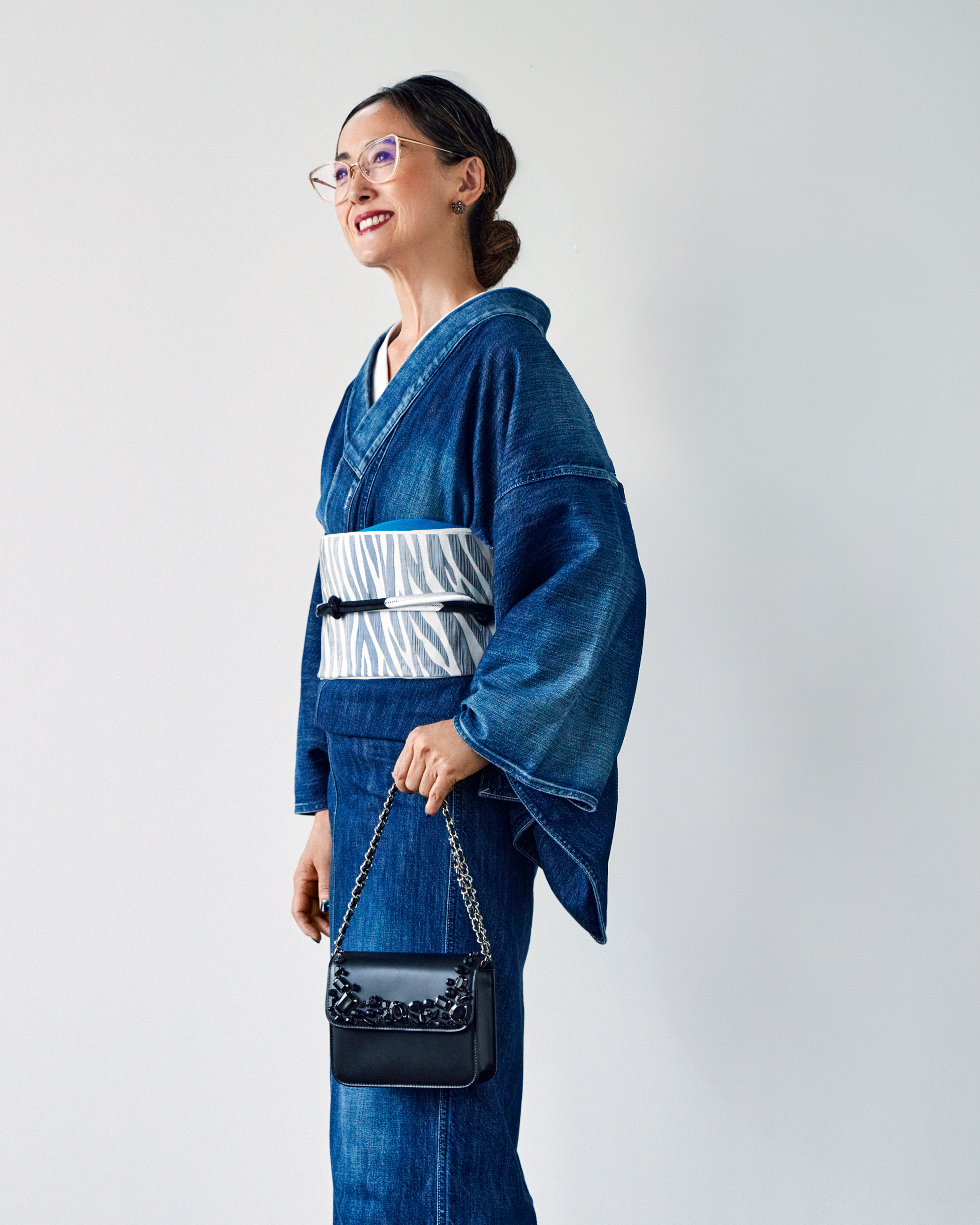 1YR Ladies: Denim Kimono KAPUKI Original