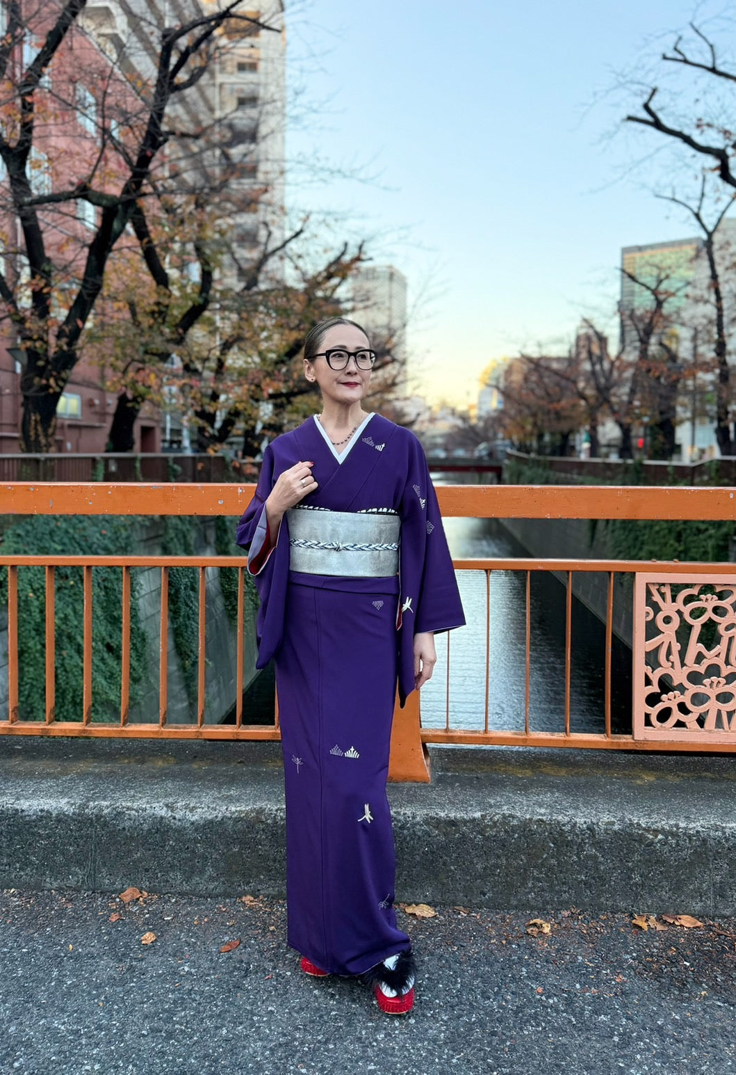 Small pattern dragon circle (Komutaya Genbei): pure silk | silver foil