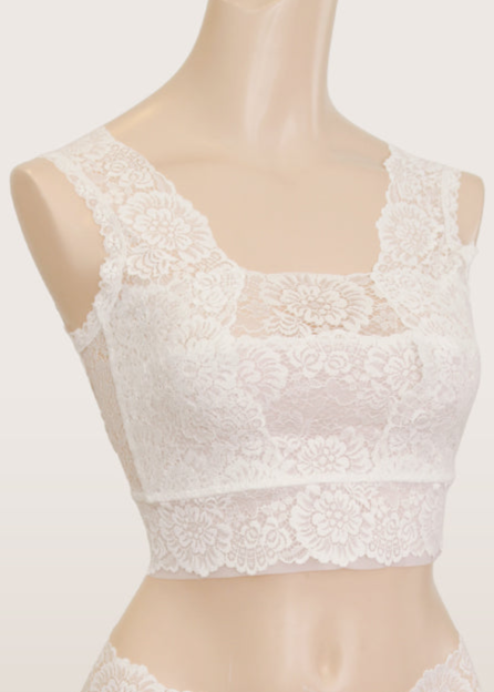 Camellia Bra White/Red/Mocha (Wafure): Japanese Underwear