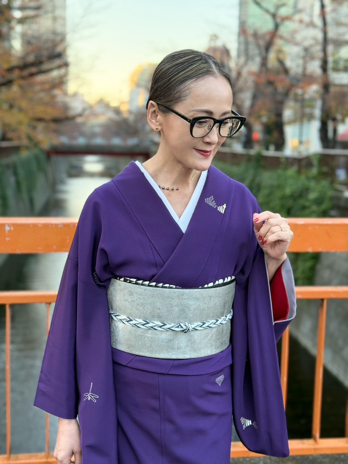 Small pattern dragon circle (Komutaya Genbei): pure silk | silver foil