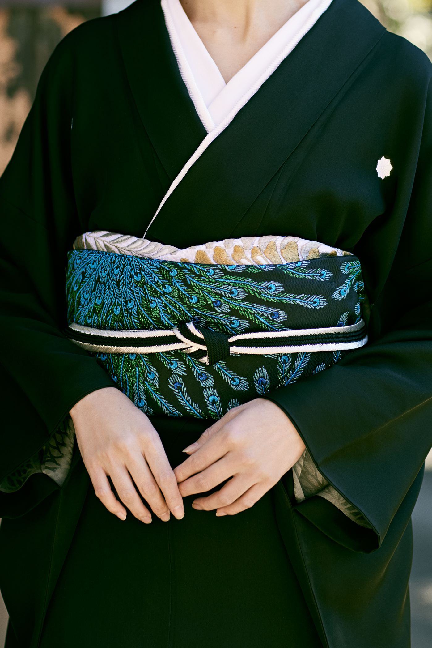 Extra thick black and silver (KAPUKI original): obijime