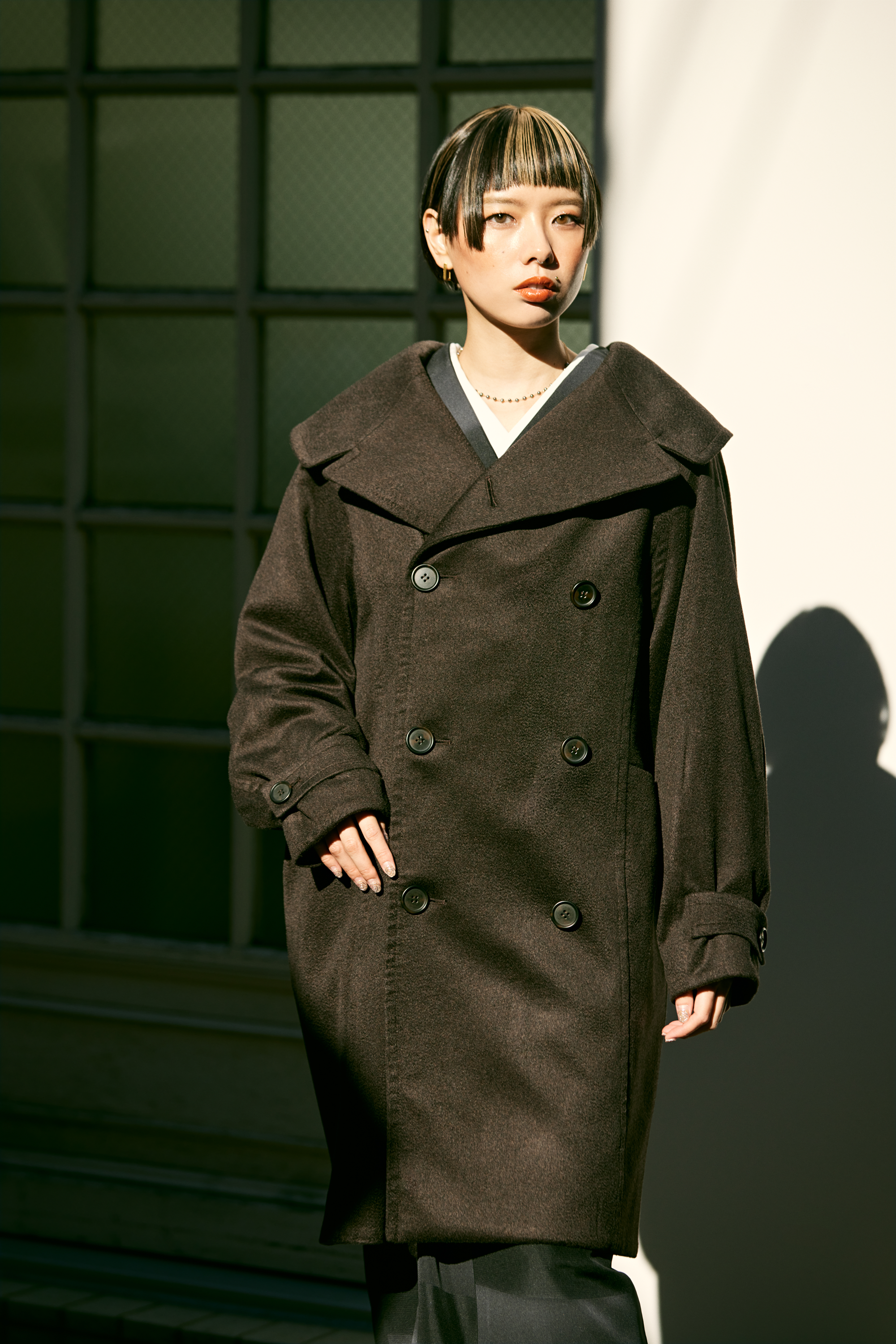 【予約受付 2/1〜2/9】duo coat ー dark brown cashmere（KOTOWA）：コート｜和装コート