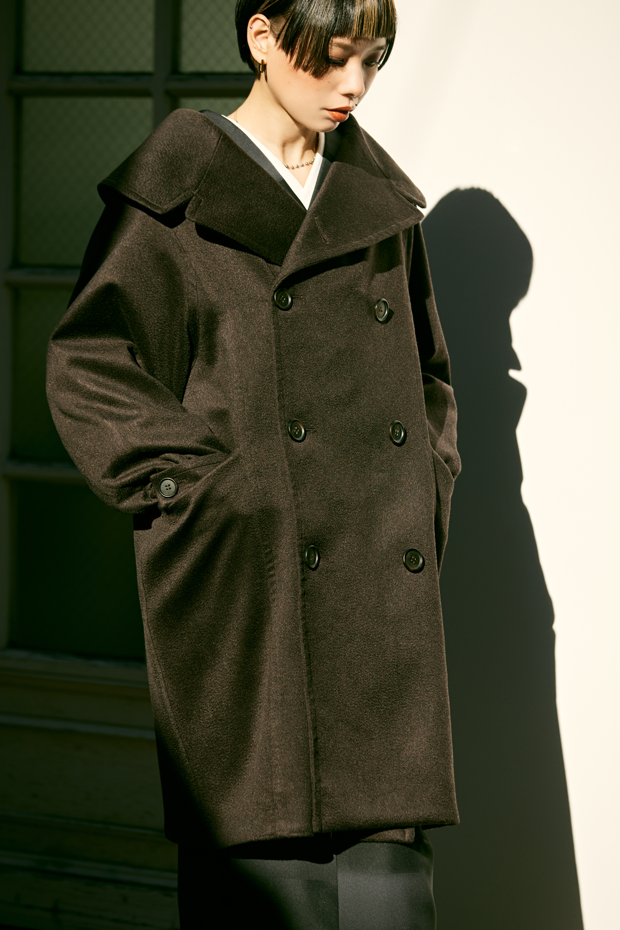 【予約受付 2/1〜2/9】duo coat ー dark brown cashmere（KOTOWA）：コート｜和装コート