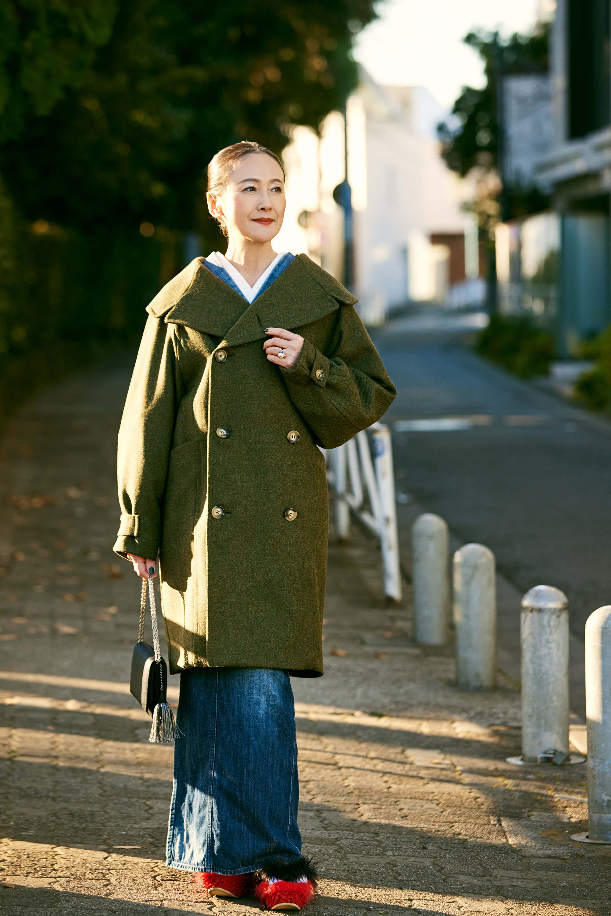 【予約受付 2/1〜2/9】duo coat ー khaki（KOTOWA）：コート｜和装コート