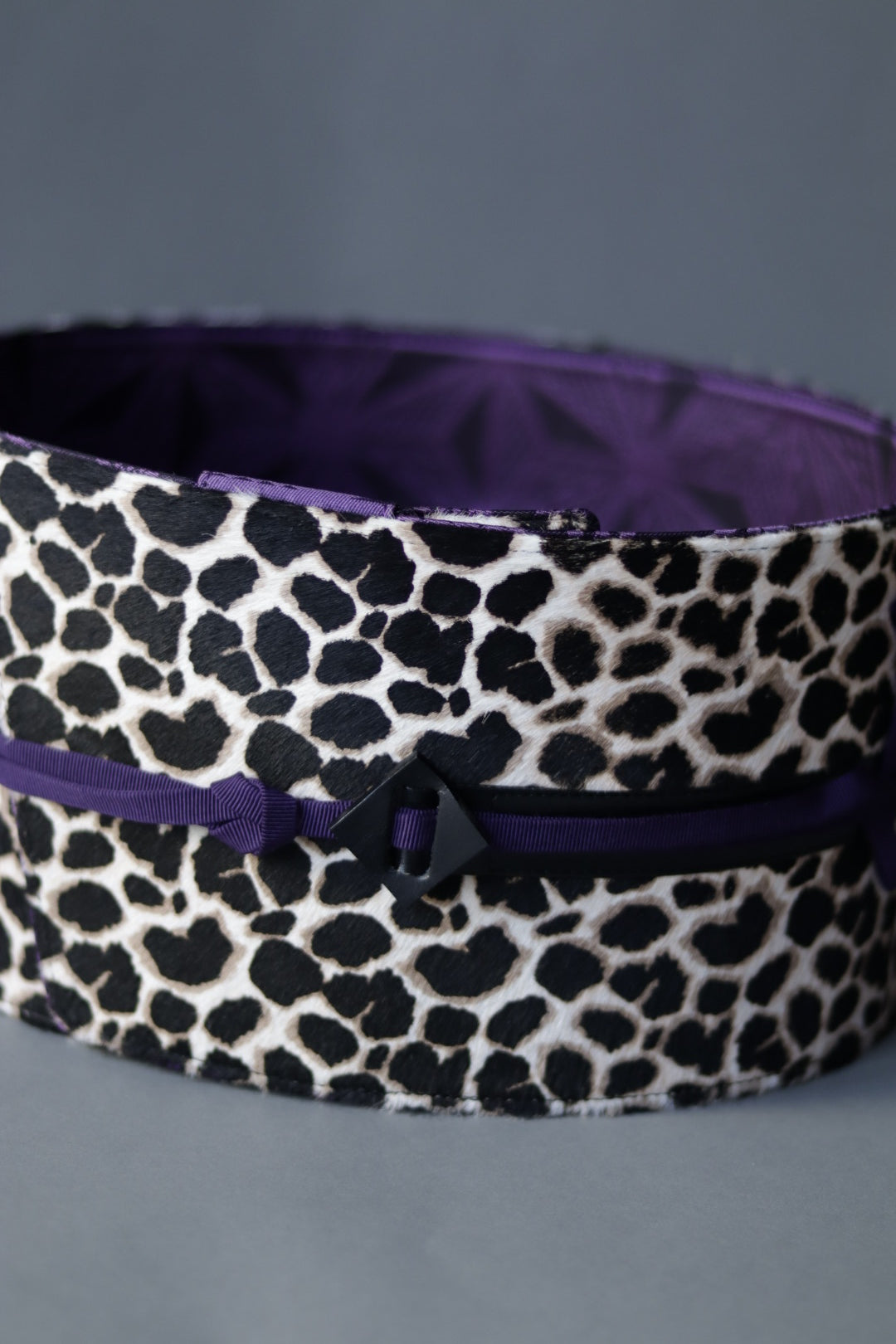 帯ベルト｜ハラコ ジラフ 裏/紐 紫｜プラス10cm｜KAPUKI