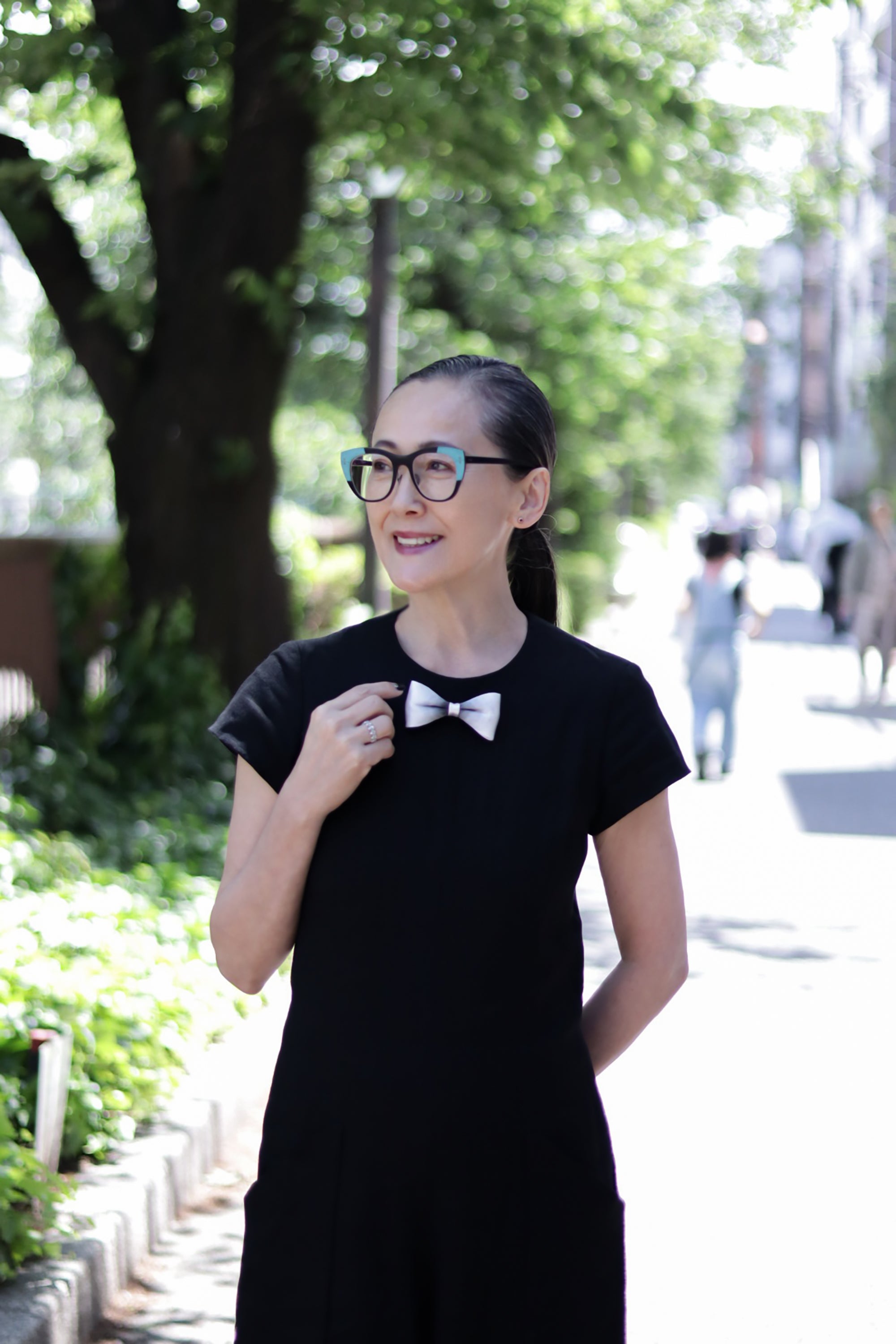 さあはなさく プラチナ リボンブローチ ブローチ｜リボン 淡墨｜emi takazawa｜髪飾り