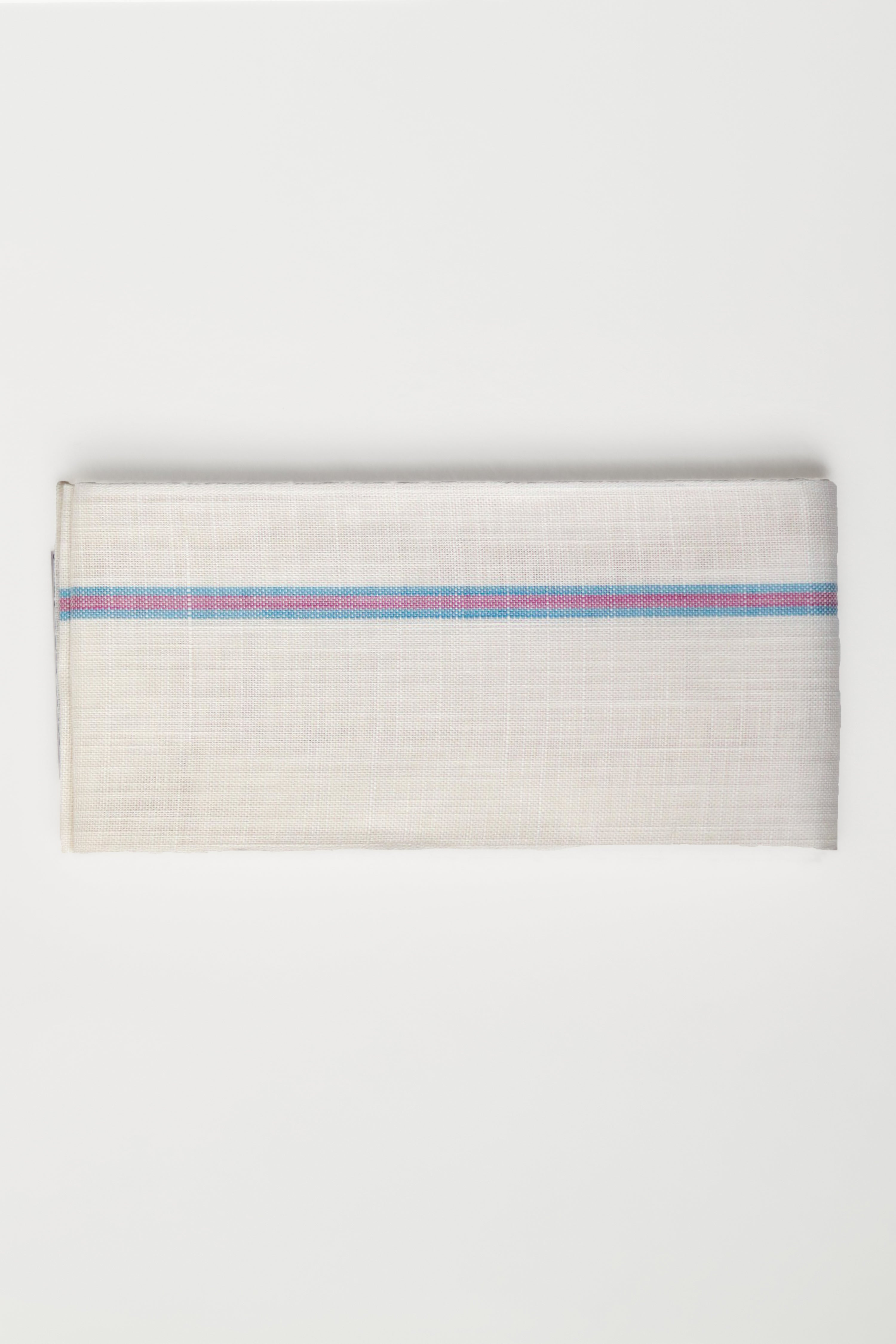 Shichino White (Ganwa): Half-width obi | Nishijin weave | Pure hemp