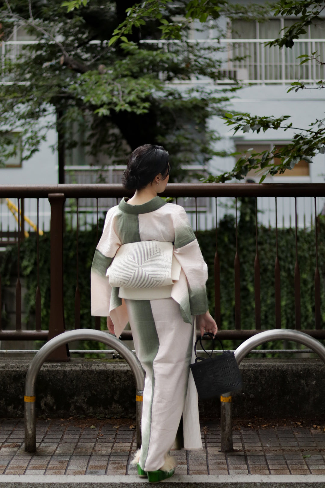 仕立て上がり］着物｜近江ちぢみ 柏餅｜SLADKY｜レディース｜プレタ
