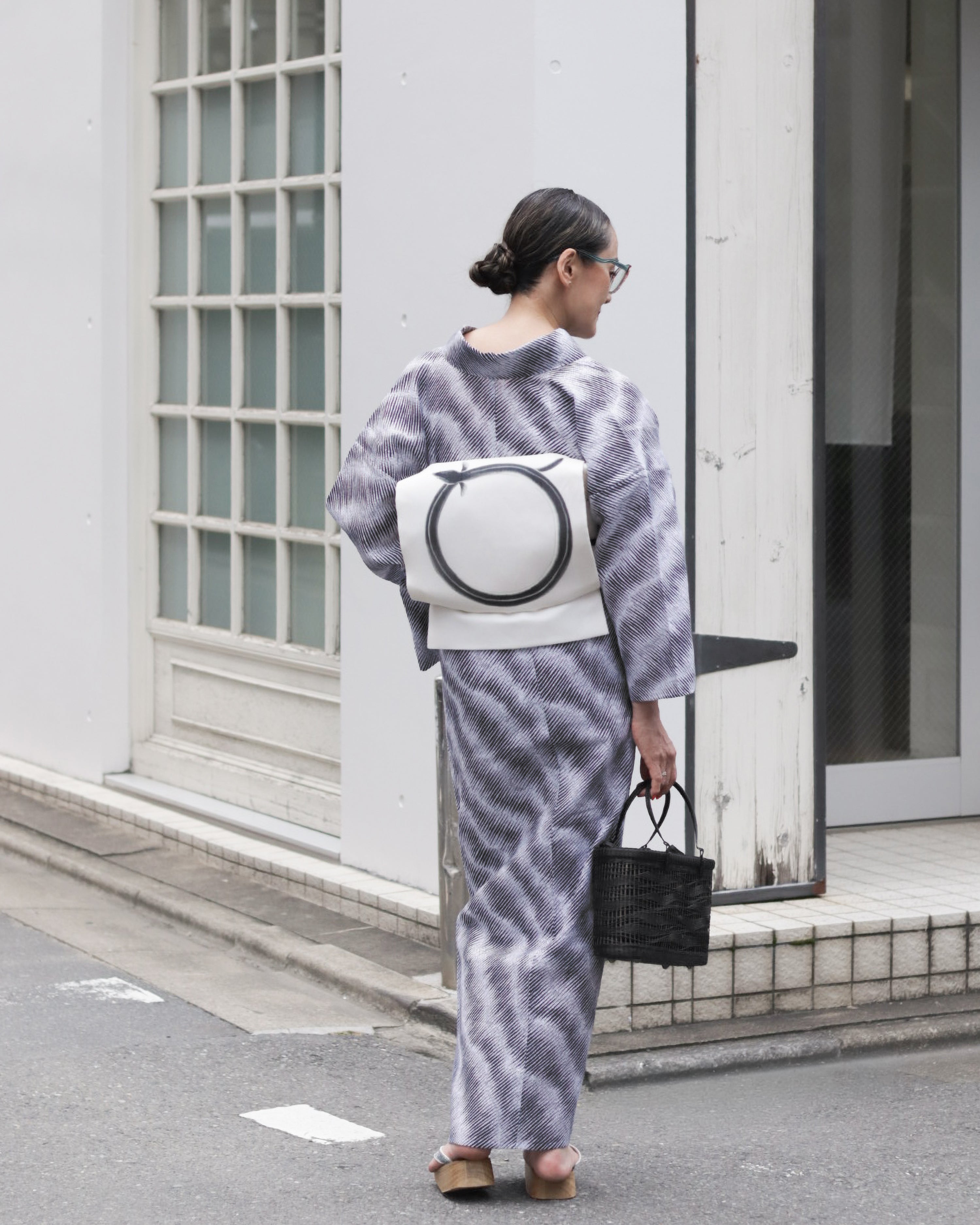 [Ready-to-wear] Sand pattern black (Nishioka pencil): Yukata | Women's | Ready-to-wear