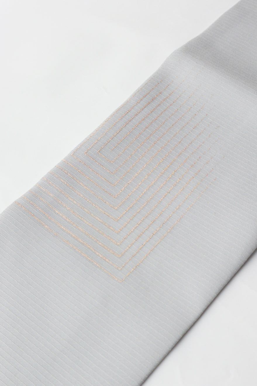 Diamond foil, rat/gold (Komutaya Genbei): Nagoya obi | 9 inches | Silk