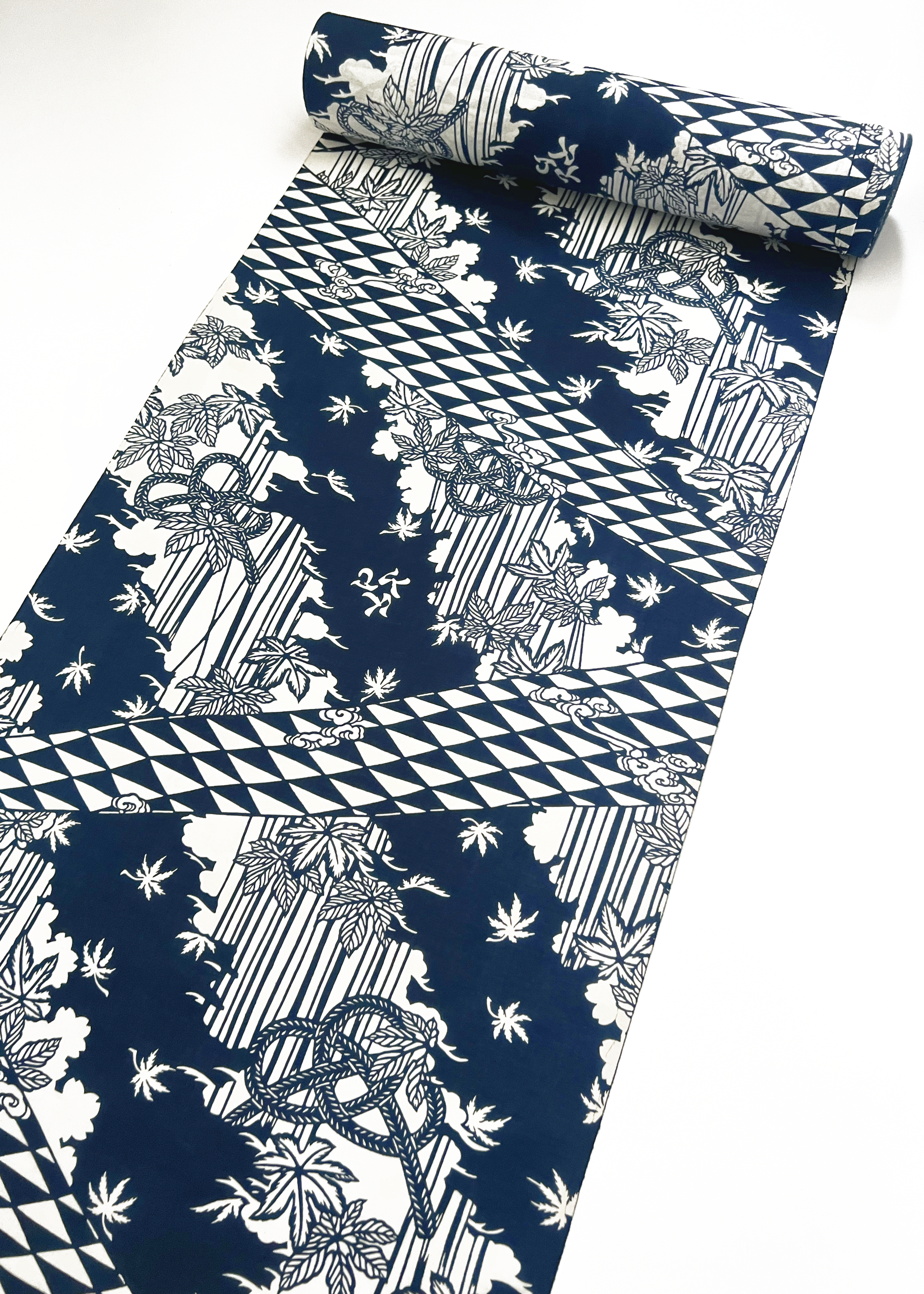 Maple navy blue (KAPUKI original): Yukata