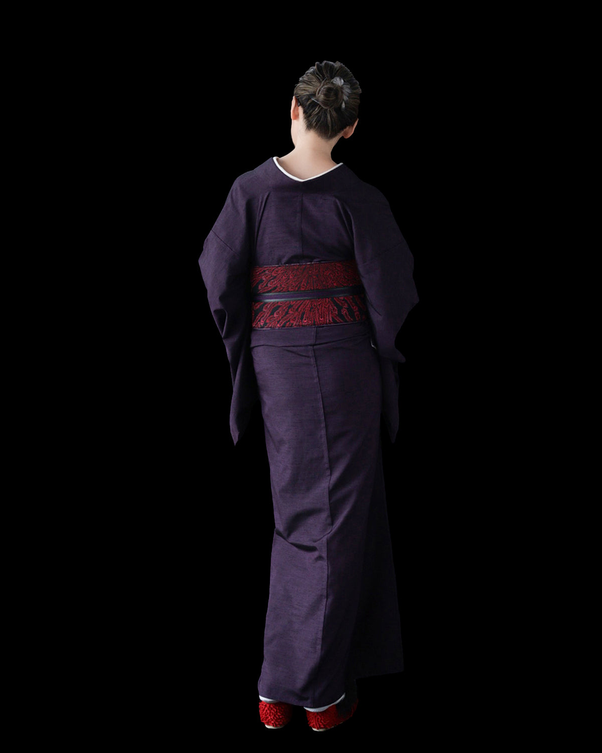 Juyo Tsumugi Hibiki Purple: Yonezawa weave | Pure silk | Single layer | Double layer