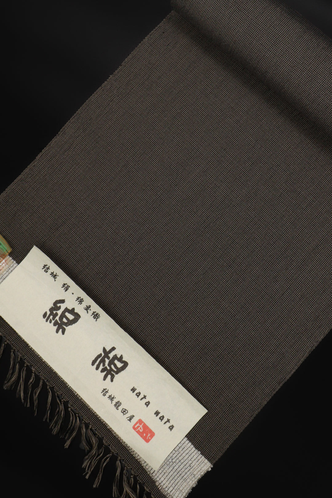 着物｜結城紬｜綿綿 グレー｜龍田屋