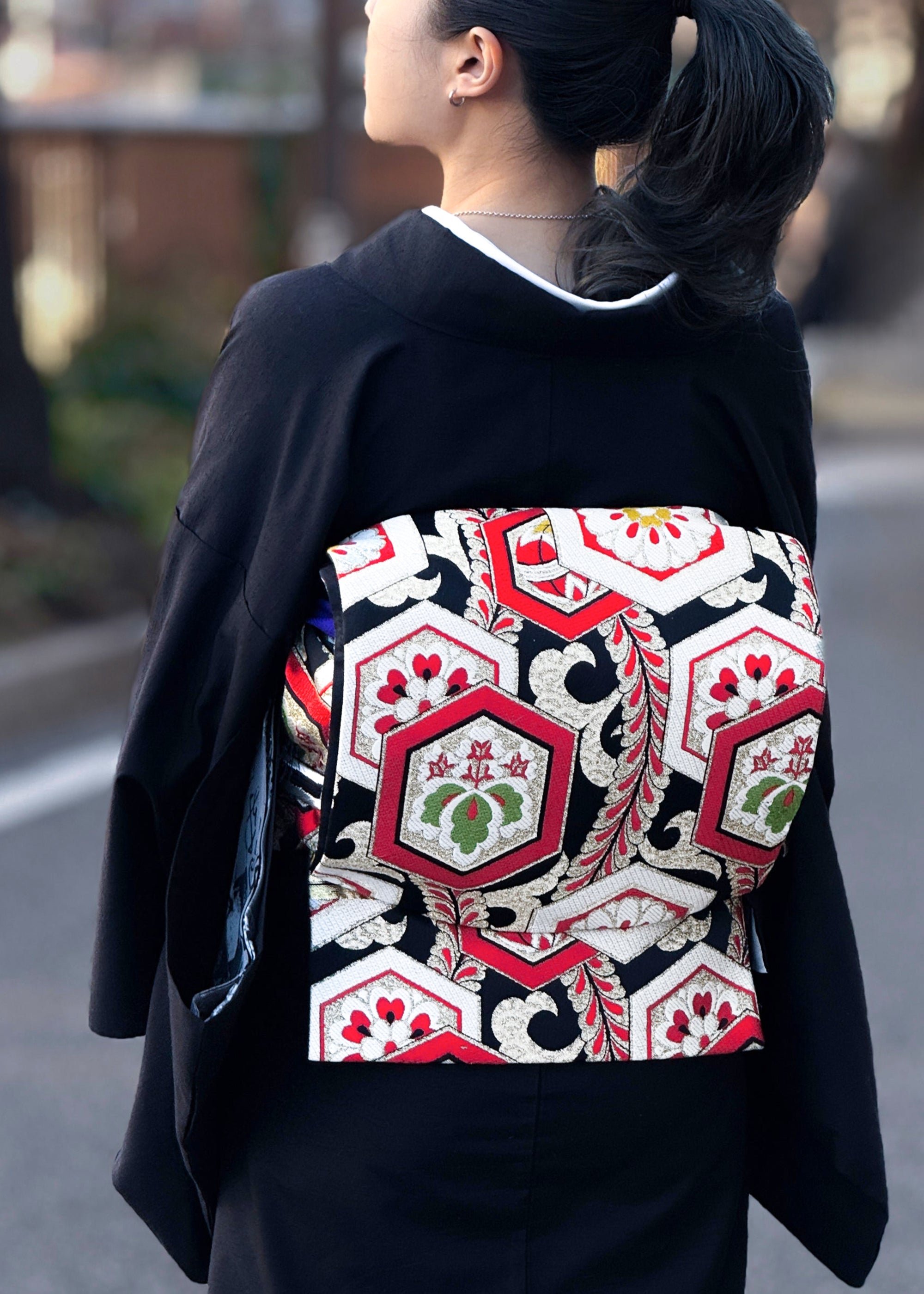 袋帯｜西陣織｜亀甲藤｜KAPUKI｜アンティーク復刻柄｜お仕立て代